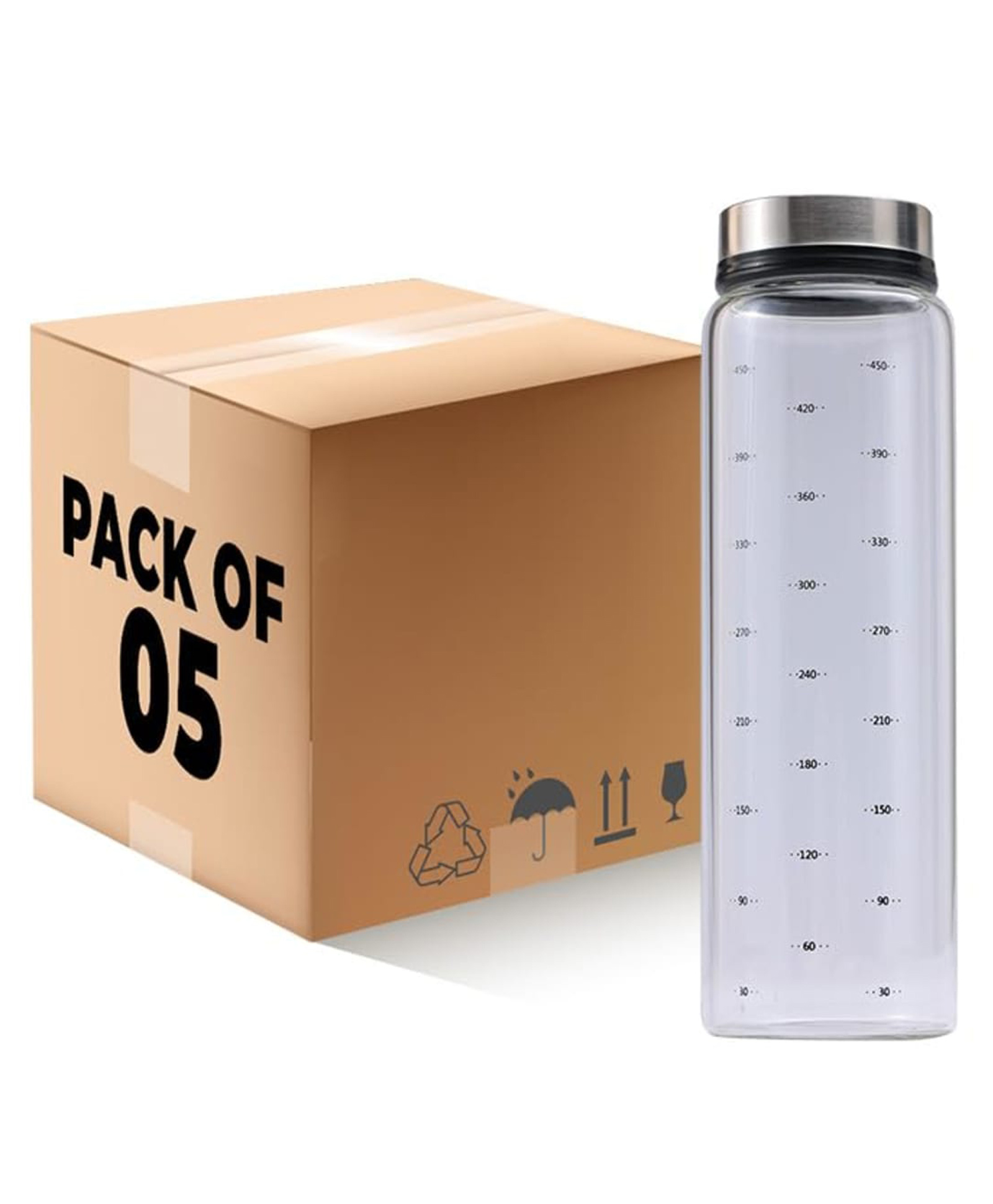 The Better Home Glass Salt & Pepper Shakers - Clear & Transparent Dispensers - Sprinkler Bottles (Pack of 5)-picture-3