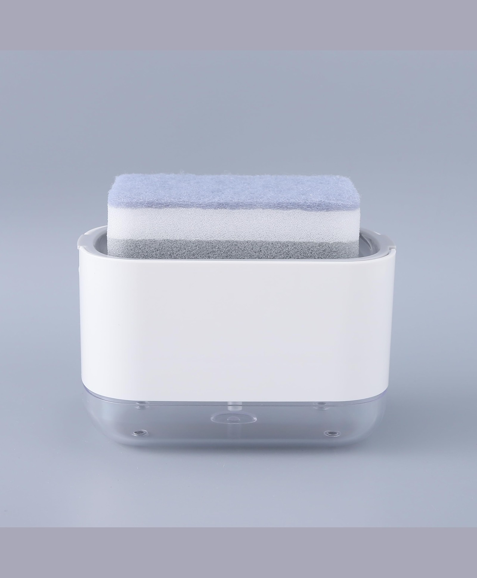 UMAI 2-in-1 Soap Dispenser with Sponge Holder I Durable & Smooth I Dishwashing Liquid I White - Ideal for UMAI Brand-image-11