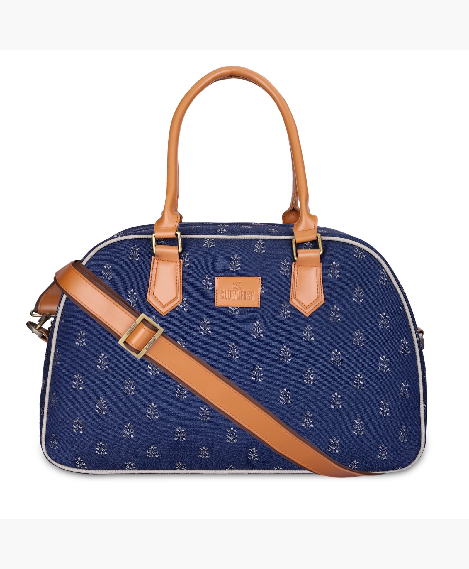 The Clownfish Ziana 24L Tapestry Duffle Bag - Blue: Trendy Unisex Weekender (Clownfish Brand)-picture-38
