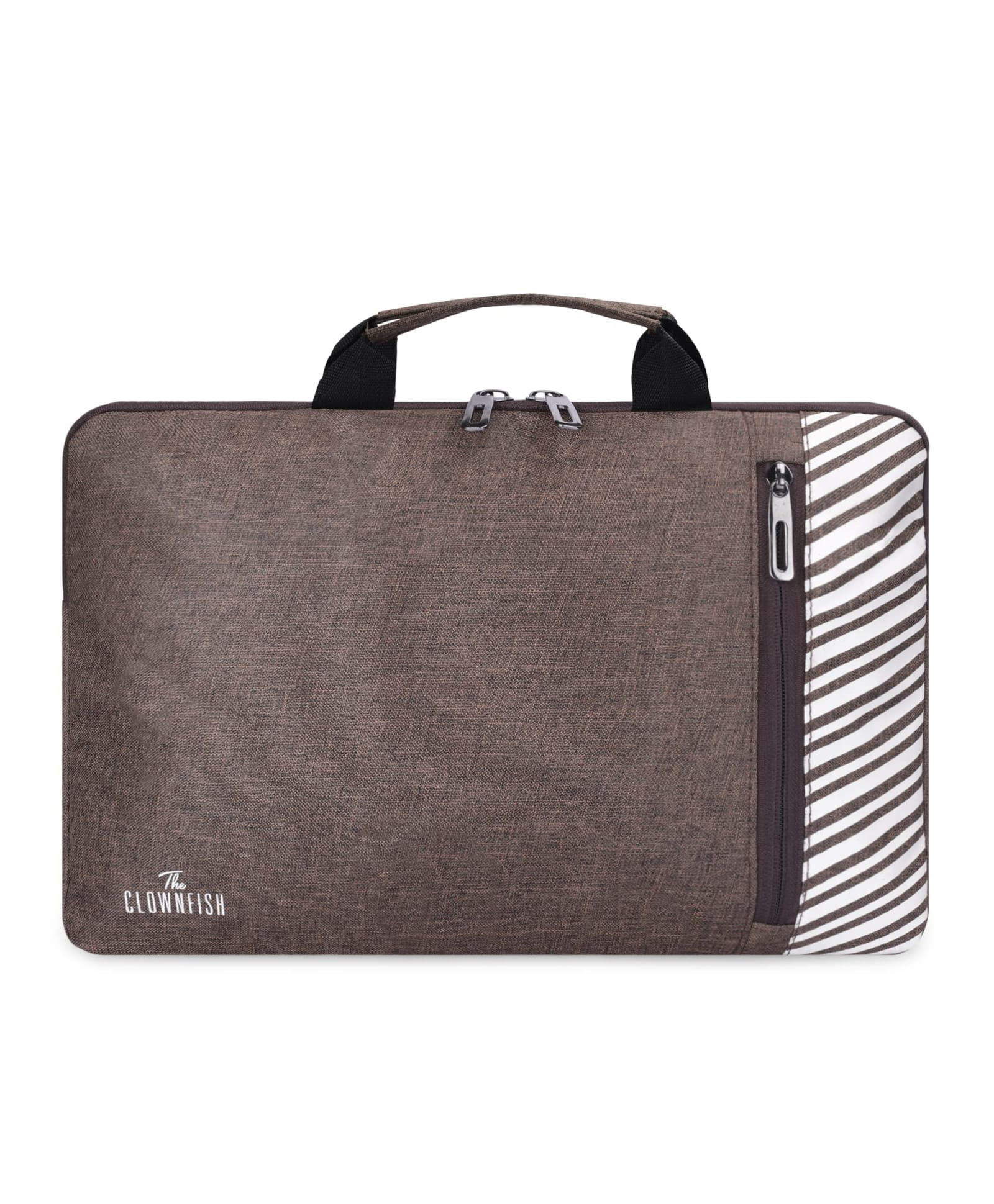 The Clownfish Rex Series Polyester Unisex 15.6 Inch Laptop Sleeve Tablet Case With Comfortable Carry Handles (Brown)-image-29