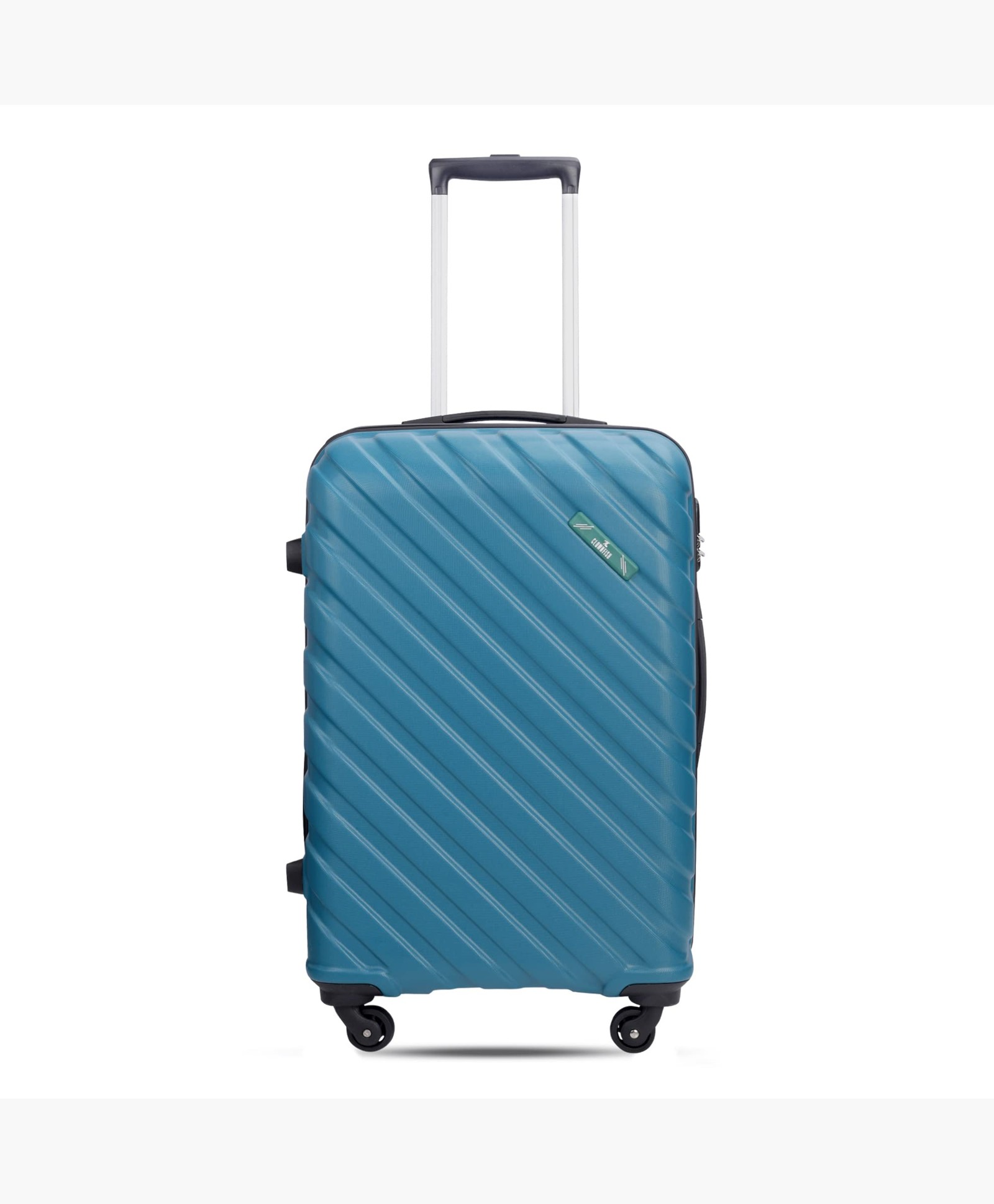 THE CLOWNFISH Armstrong Luggage ABS Hard Case Suitcase Four Wheel Trolley Bag- Teal (Medium Size, 65 cm- 24 inch)-image-4
