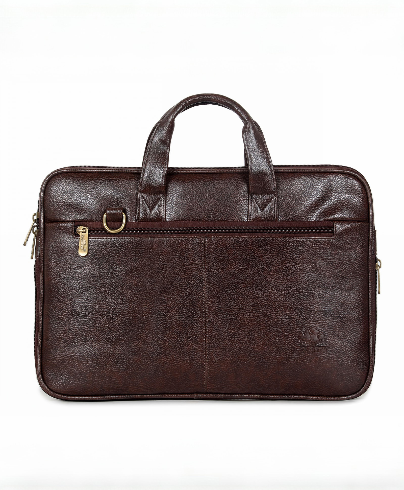 The Clownfish Cadmus Faux Leather Slim Expandable 15.6 Inch Laptop Messenger Bag Laptop Briefcase (Dark Brown)-picture-47