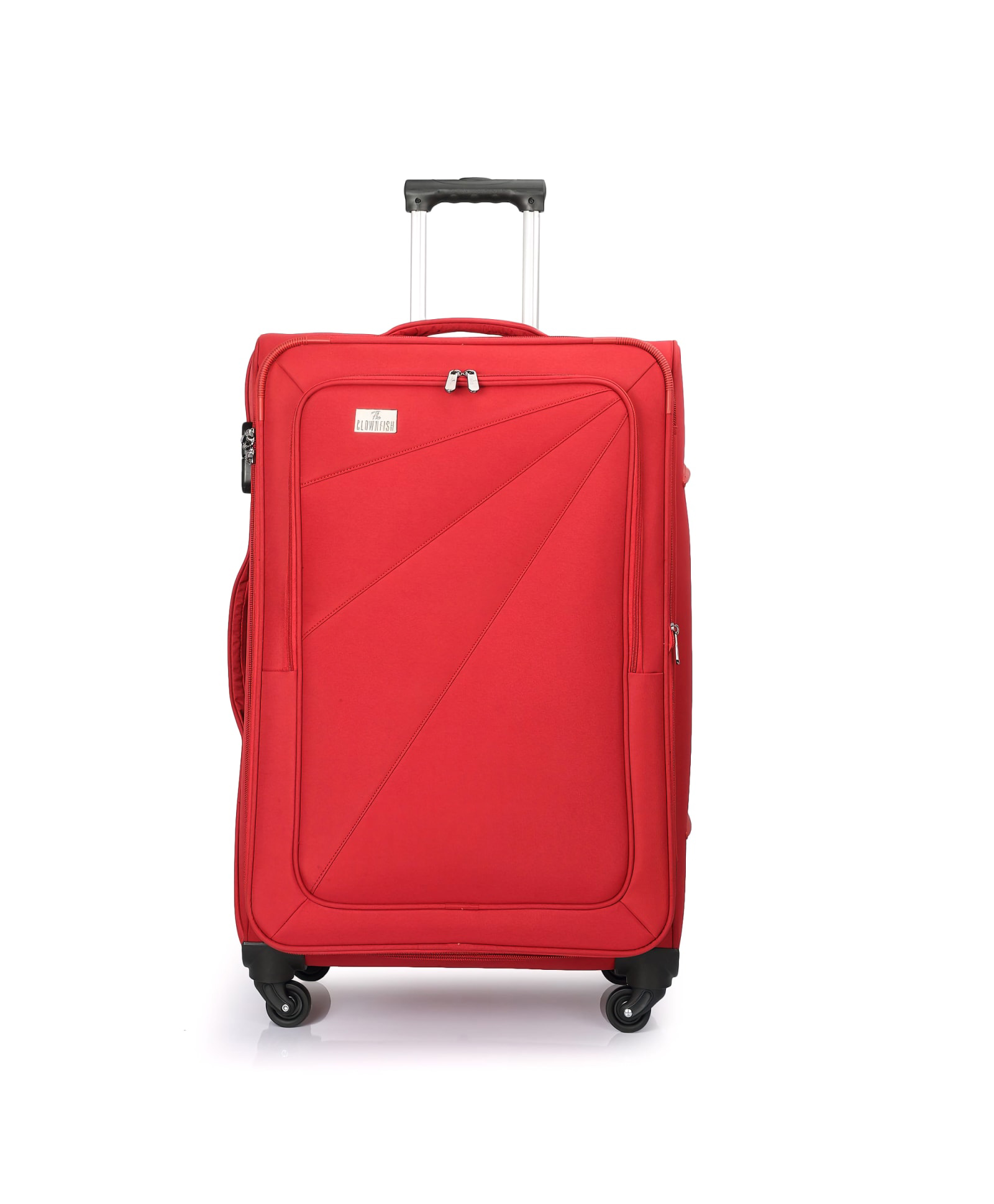 The Clownfish Farren Luggage Polyester Softcase Suitcase Four Wheel Trolley Bag- Red (Medium Size- 68 cm)-picture-10