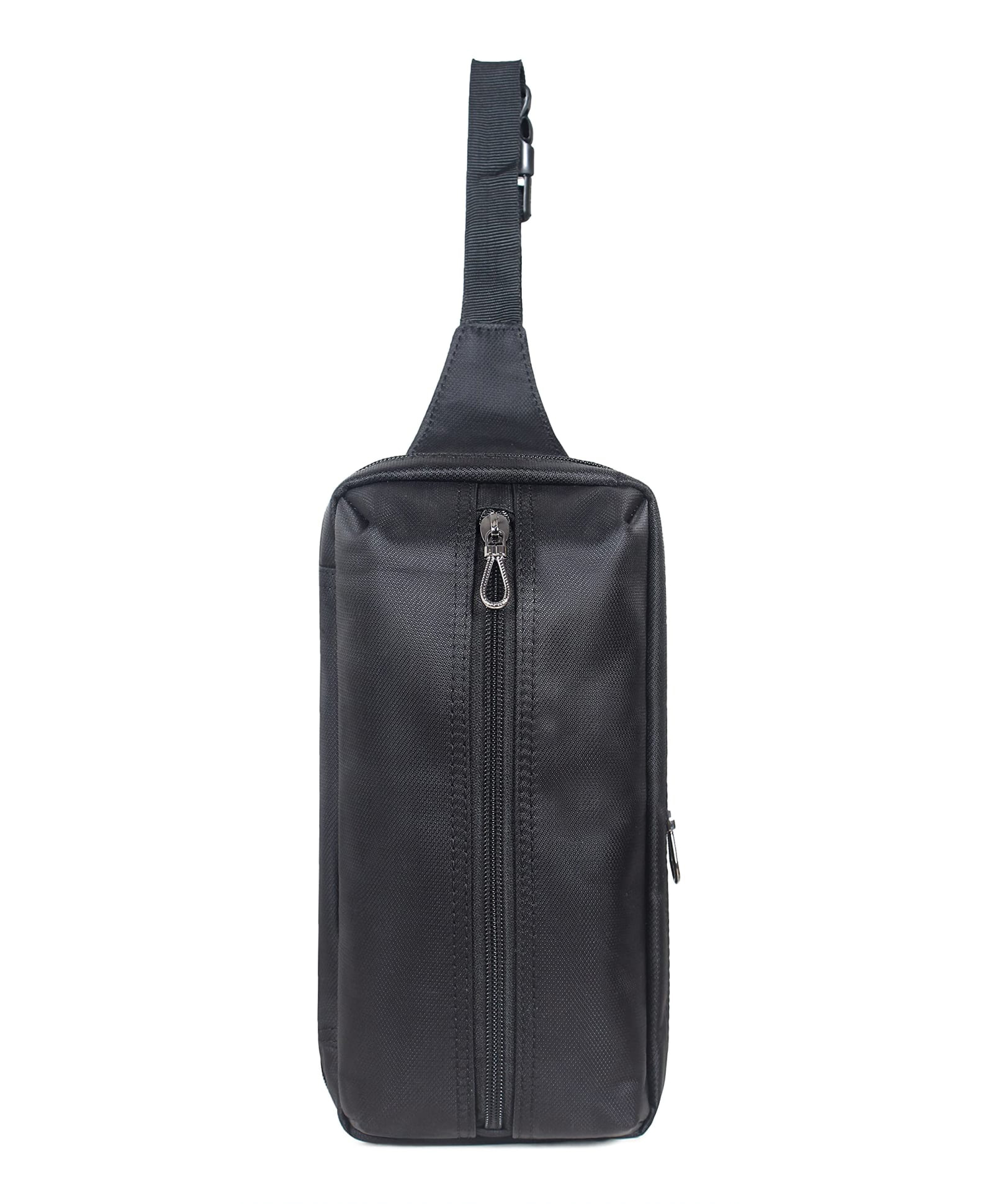 The Clownfish Trail Water Resistant Polyester Unisex Travel Crossbody Sling Bag Waist Bag (Black)-picture-10