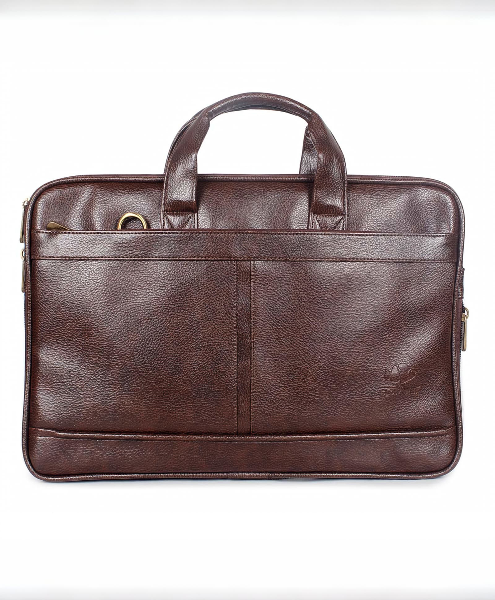 THE CLOWNFISH Unisex Faux Leather Slim Expandable 15.6 Inch Laptop Messenger Bag Briefcase (Dark Brown)-picture-19