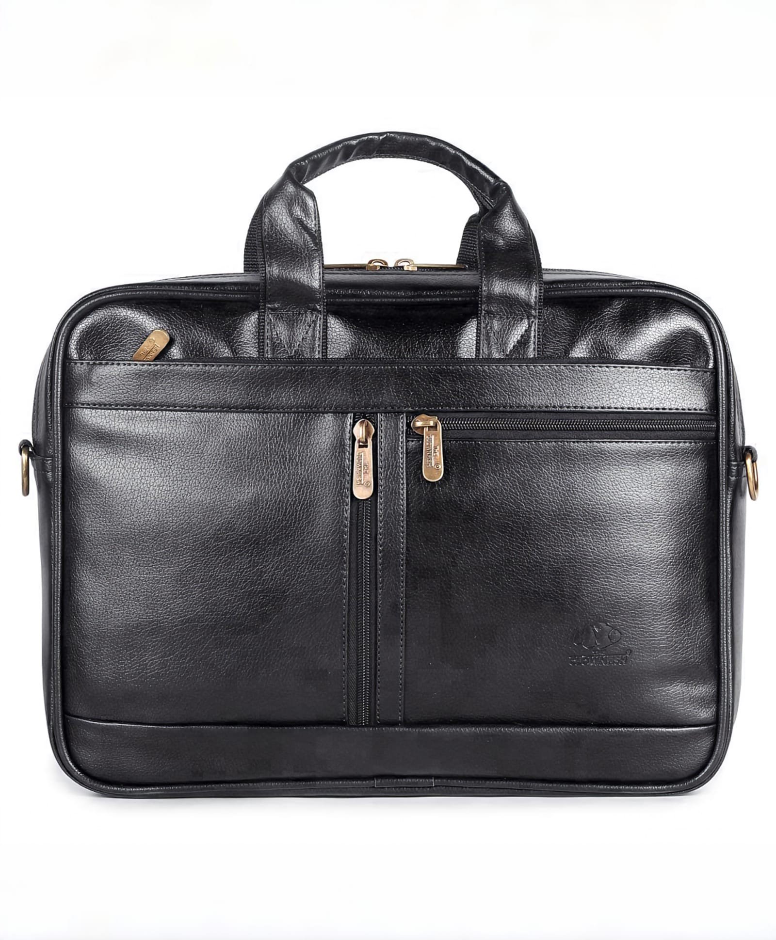 The Clownfish Faux Leather 15.6 Inch Laptop Messenger Bag Briefcase Laptop Bag (Black)-picture-16