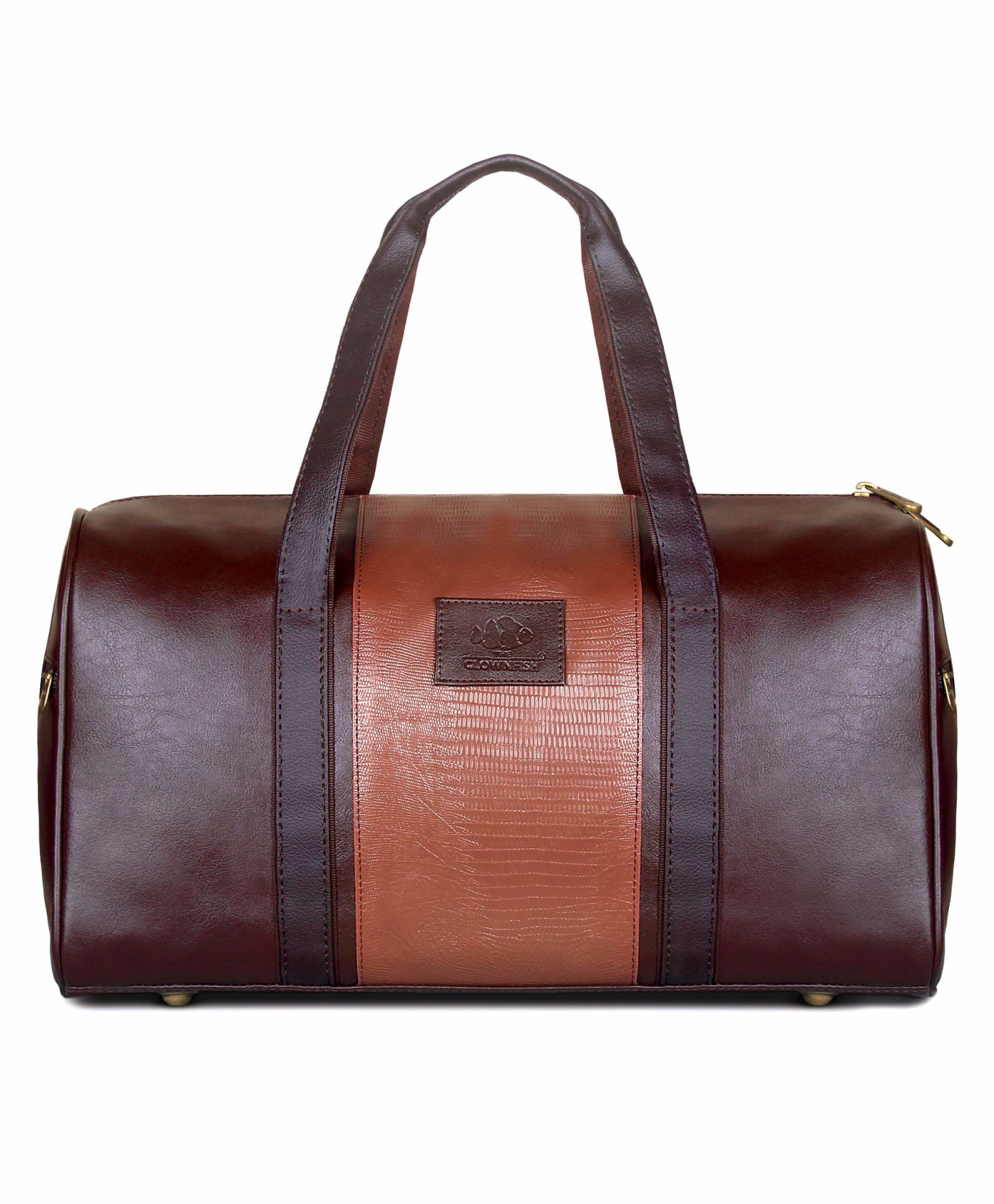 The Clownfish Splendour Unisex Synthetic 20 Litres Brown Duffle Travel Bag (Brown)-picture-15