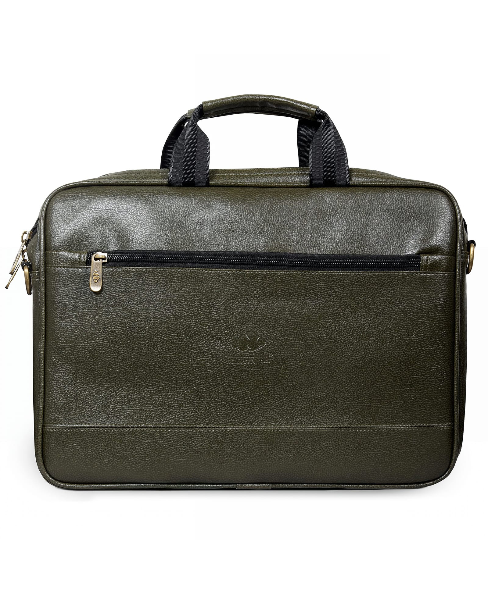 THE CLOWNFISH Biz Faux Leather 15.6 inch Laptop Messenger Bag Briefcase (Green)-picture-12