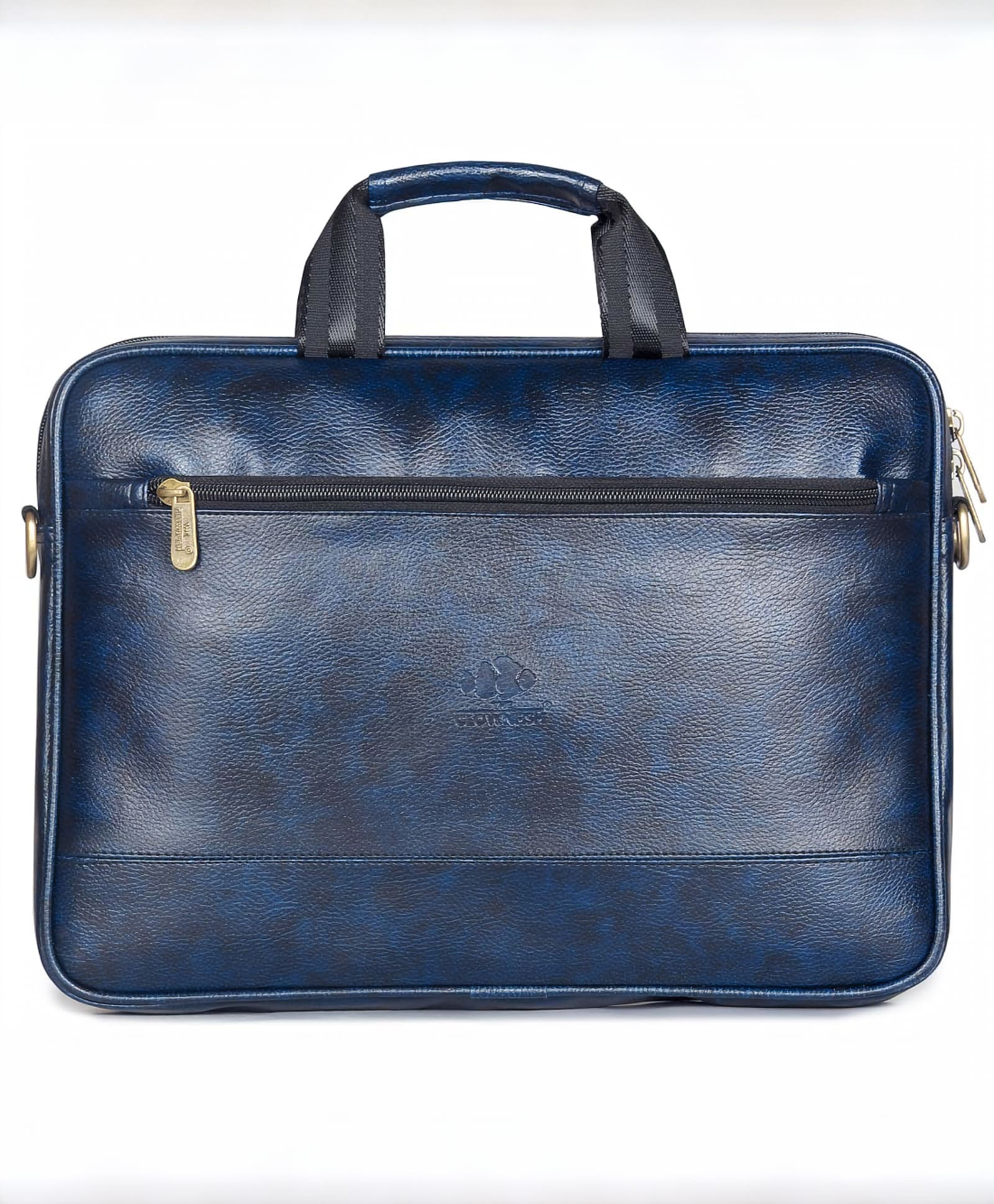 THE CLOWNFISH Biz Faux Leather 15.6 inch Laptop Messenger Bag Briefcase (Blue)-picture-14