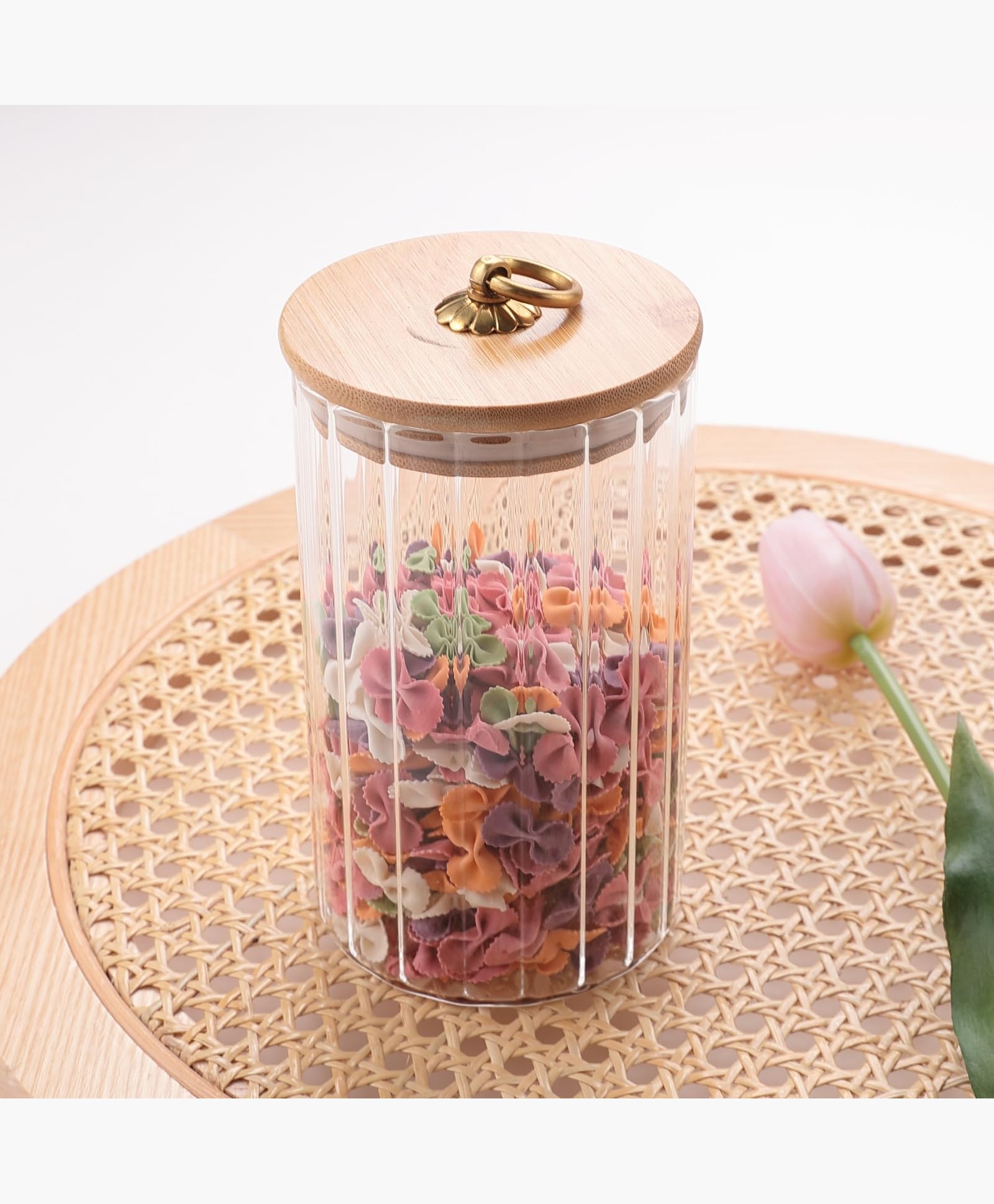 The Better Home Borosilicate Jar with Wooden lid and metal loop|LP020-picture-22