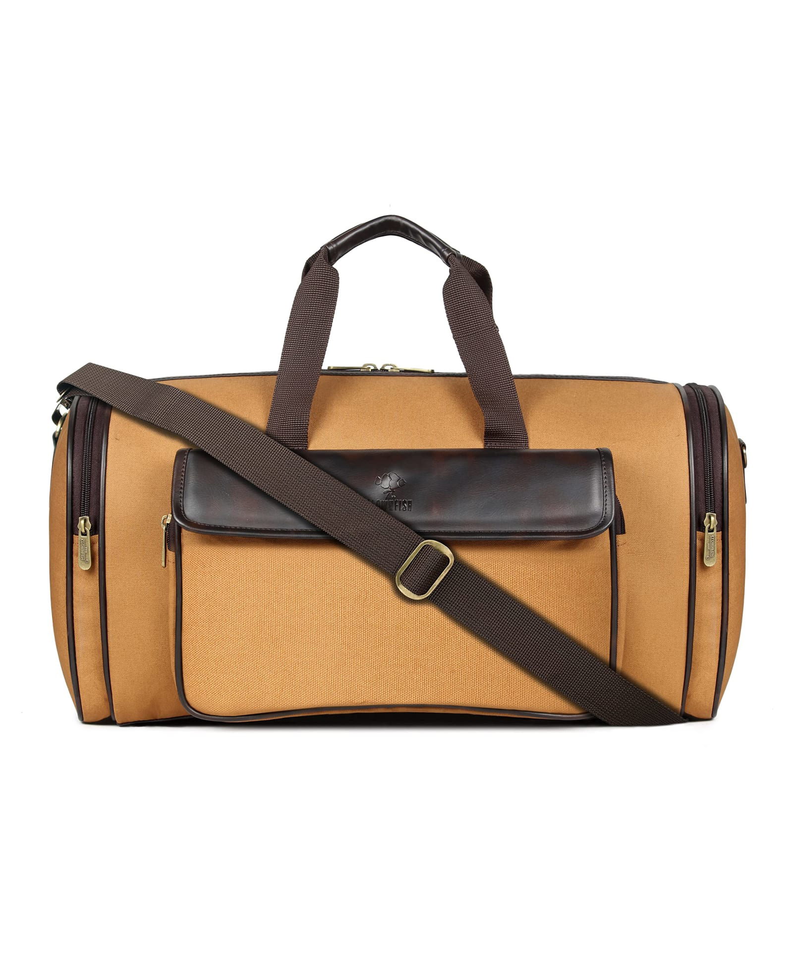 The Clownfish polyester 20 Cms Duffle Bag(TCFDBCN-IN-P-30LTN_tan)-picture-8