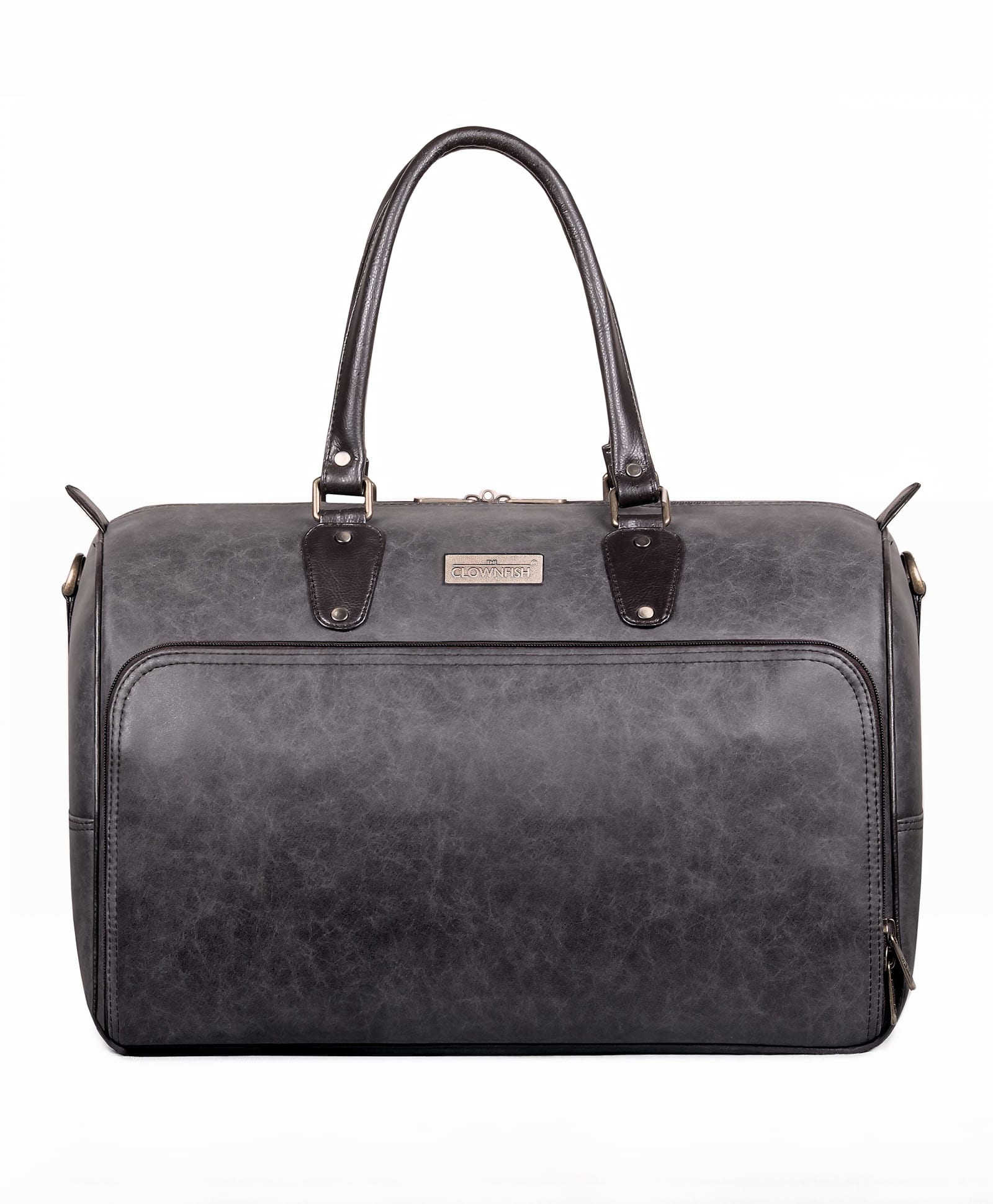 The Clownfish Faux Leather 25 Cms Duffle Bag(TCFDBFL-RSGRY_ Grey)-picture-10