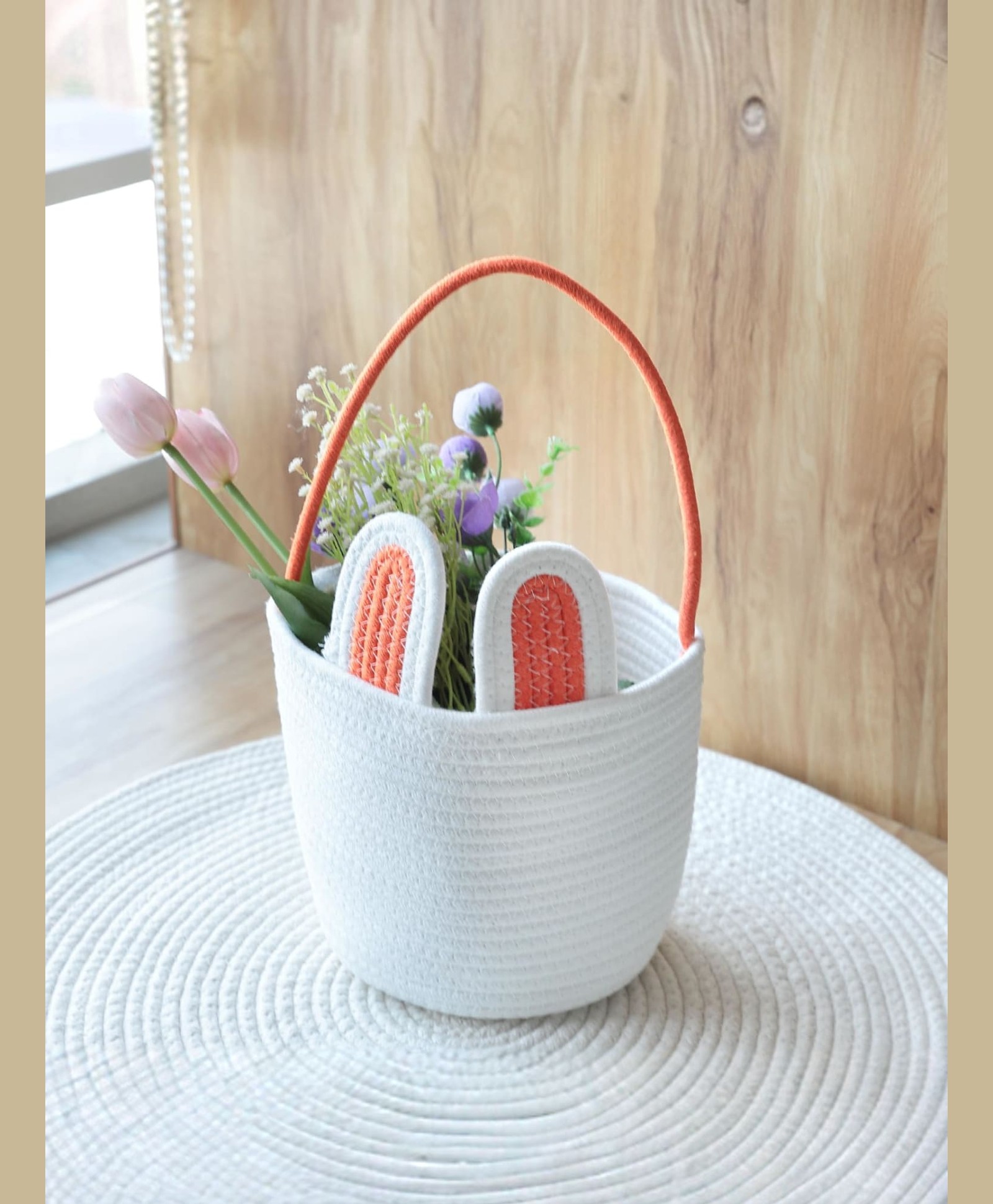 The Better Home Storage Basket-21D3-036OR-White-Orange-picture-6