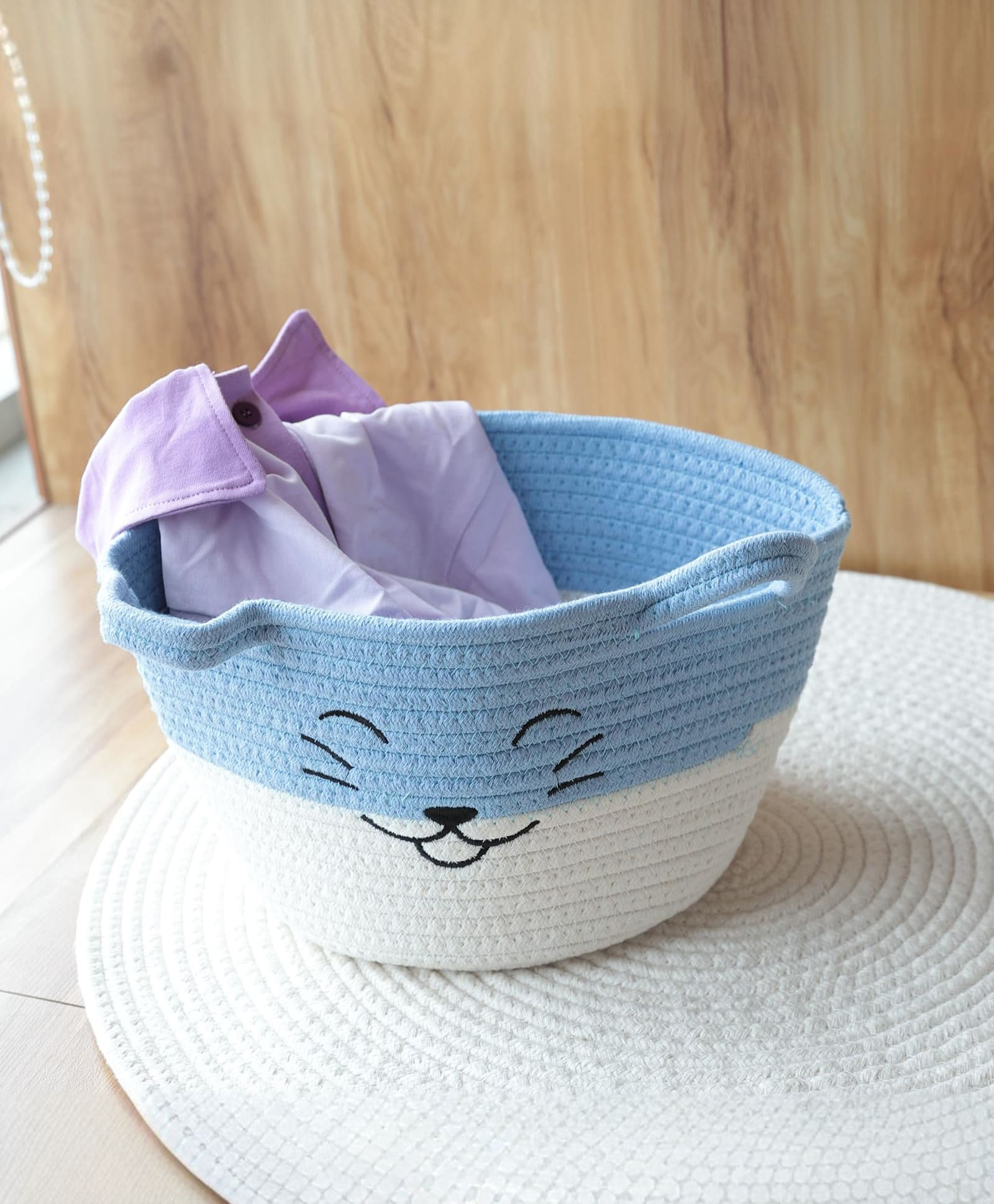 The Better Home Storage Basket-21D3-022-Blue-White-picture-24