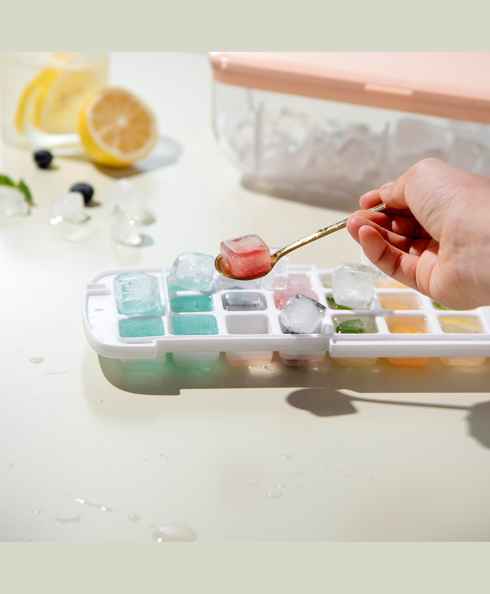 umai Ice Cube Tray | Pink | SY23101B-picture-1