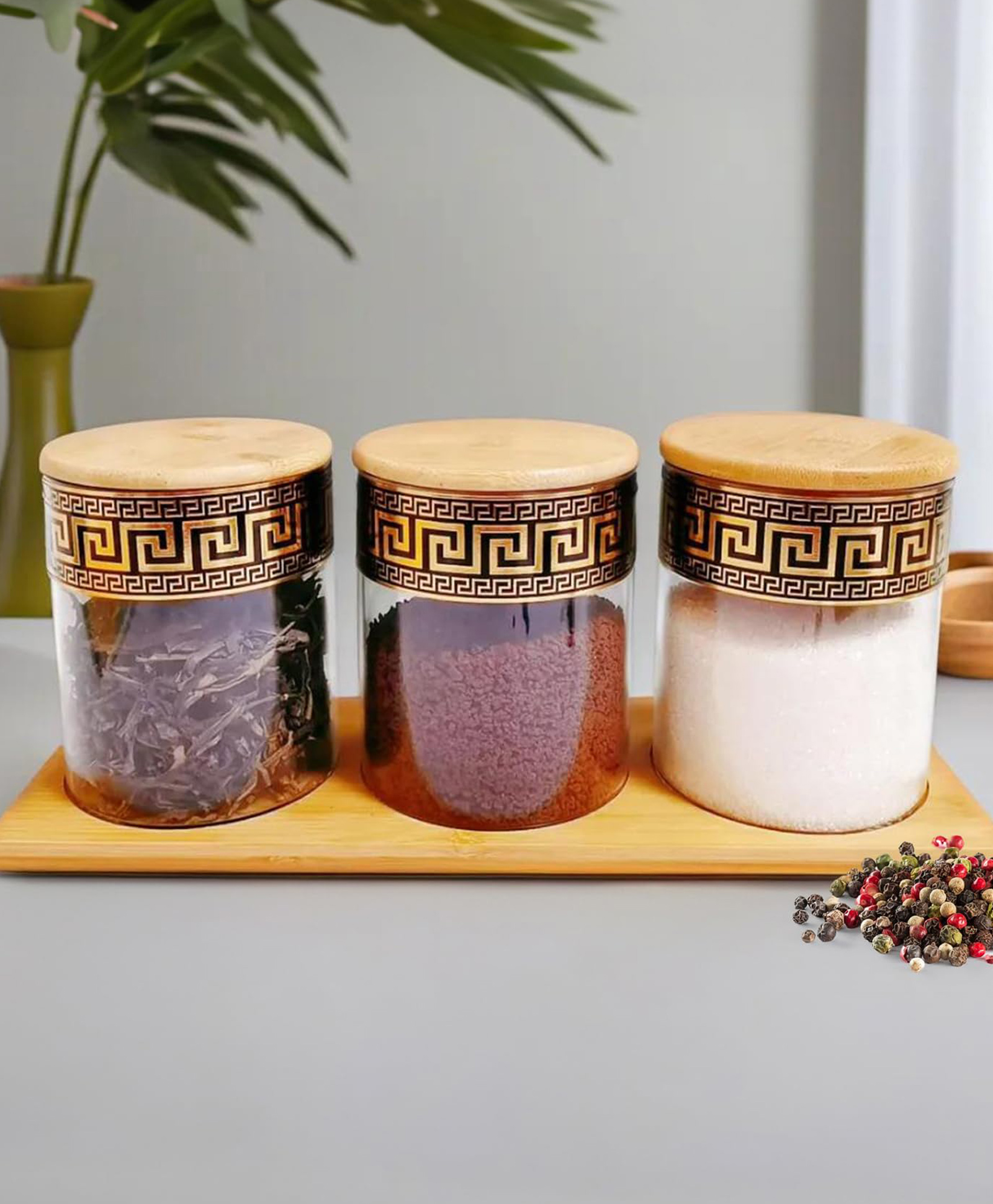 the better home 1 3 pcs Borosilicate Canister set | 850ml | Transparent-4 | PLS3780-4-picture-37