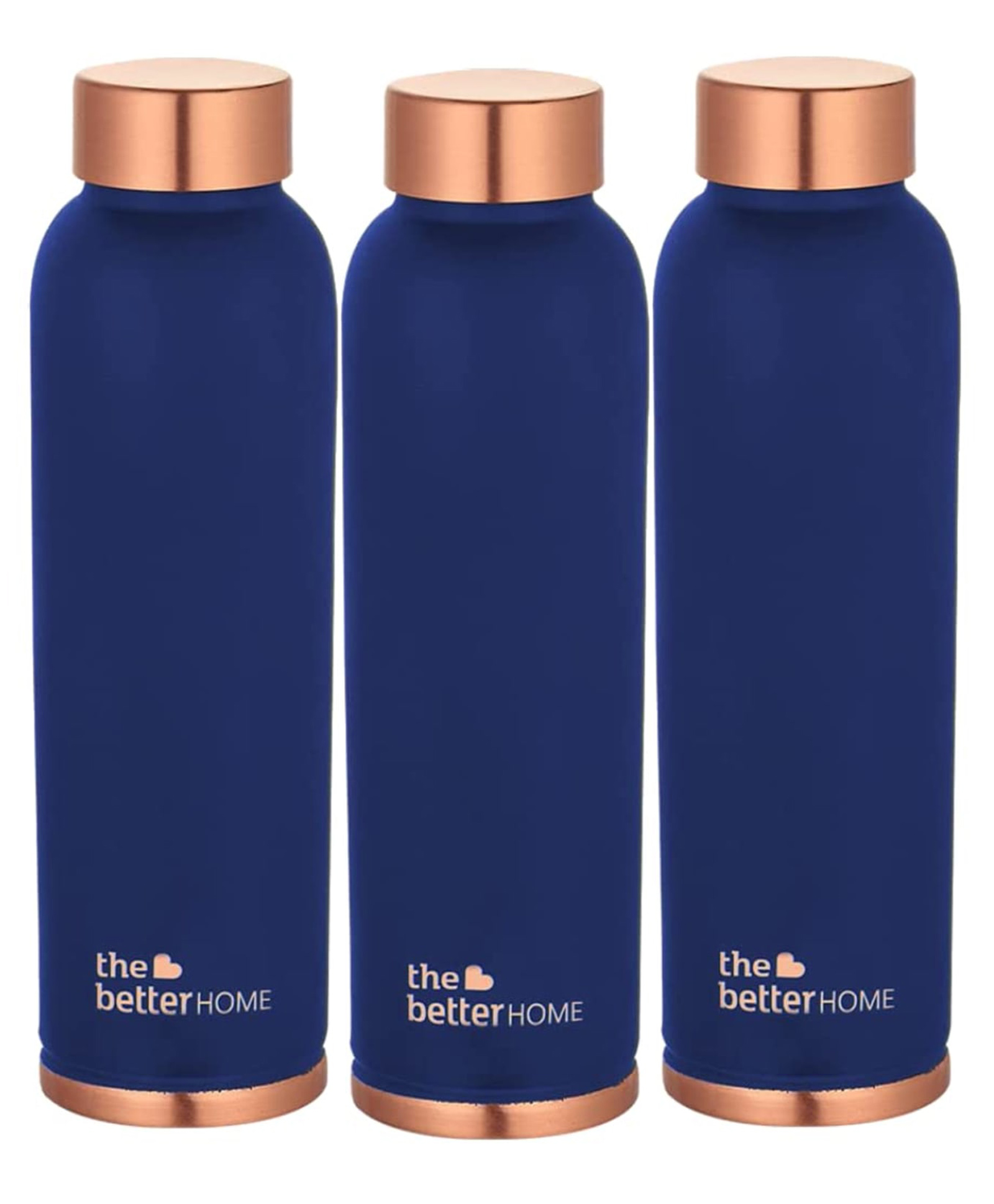 The Better Home 1000 Copper Water Bottle (900ml) - 100% Pure Copper, BPA Free, Non Toxic - Blue (Pack of 3)-image-47