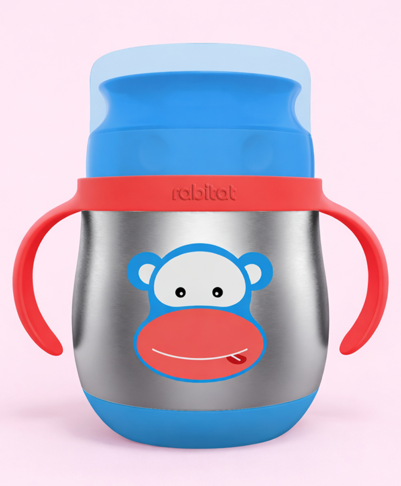 Rabitat First Step 360 Degree Training Cup Cheek Monkey - 360 ml-picture-3