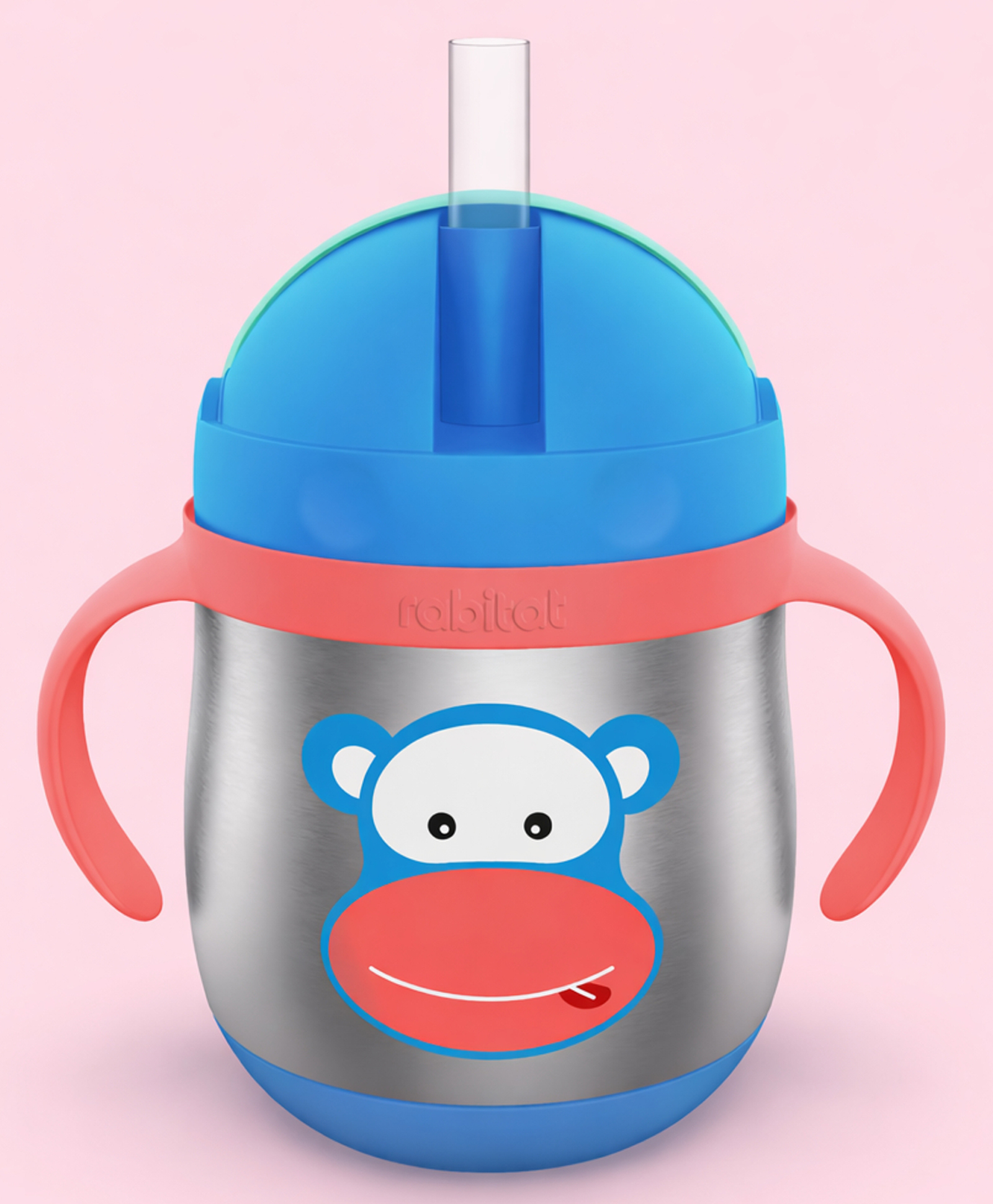 Rabitat First Step Gravity Sipper Cheek Monkey - 390 ml-image-40