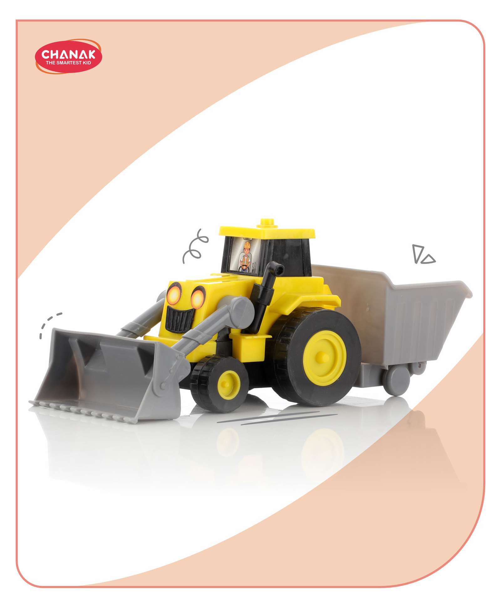 Aditi Toys Plastic Construction Vehicles Set Toy For Kids Friction Power Toys Set For Boys Road Roller, Bulldozer Digger Tractor Cement Steamroller Crane Sandbox Truck Toy (Road Dumper)-picture-21