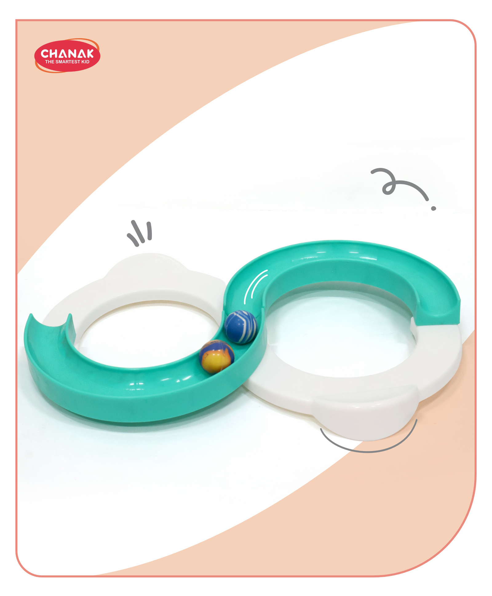 Aditi Toys Infinite Loop Balancing Toy, Creative Track with 1 Bouncing Ball, 8-Shaped Balancing Loop for Kids Above 3 Year, BIS Approved-picture-20