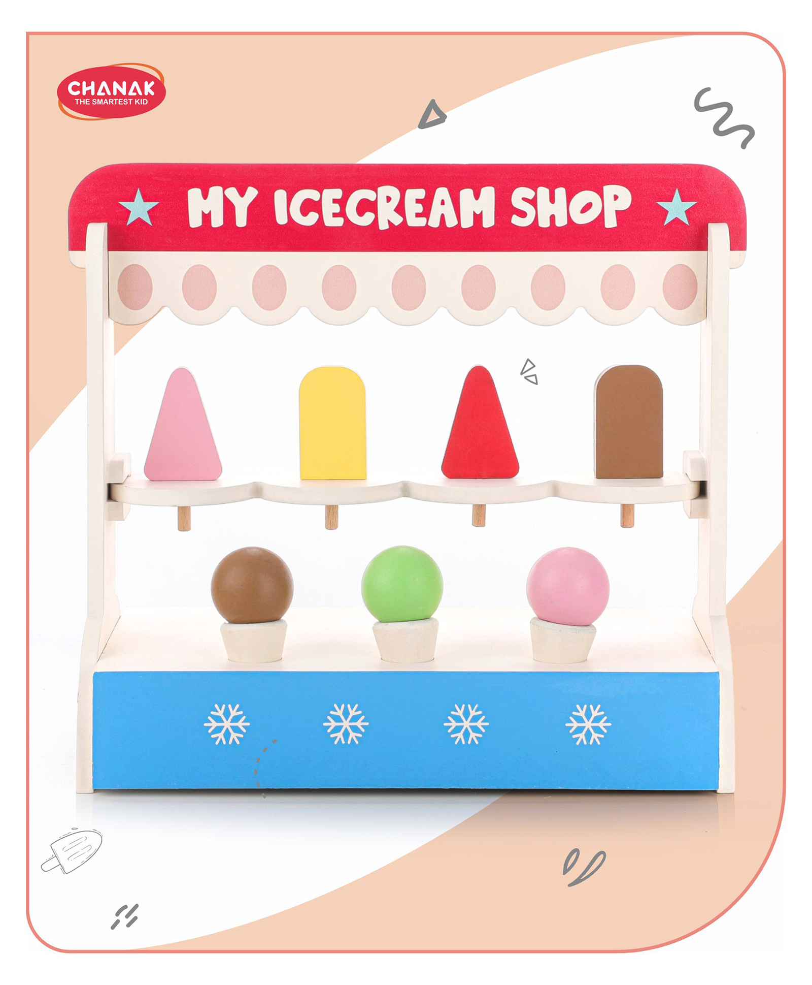 Aditi Toys Wooden Ice Cream Set for Kids, My Ice Cream Shop Wooden Toy, Realistic Pretend Play Ice Cream Wooden Toy Set for Kids, Suitable for Kids , BIS Approved (7 Pieces)-image-32
