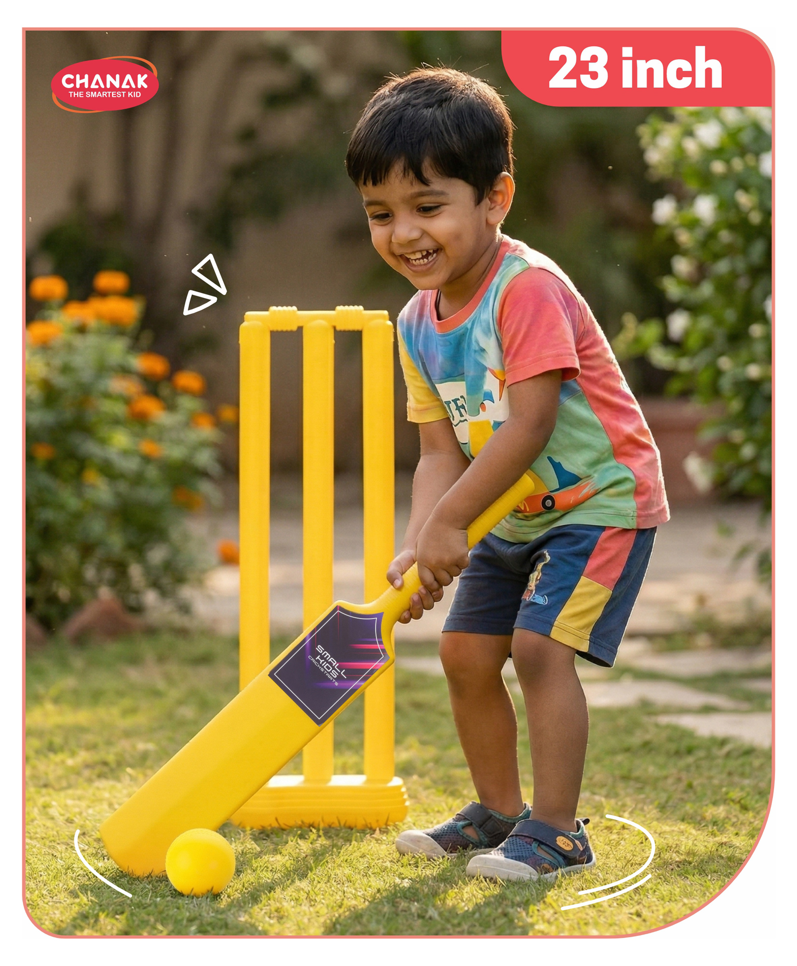 Aditi Toys Small Cricket Kit For Boys & Girls, Cricket Set With 1 Cricket Bat, 1 Plastic Ball, Bails, 3 Stumps With Stand Base, For Indoor & Outdoor Activity, Cricket Kit Set For Kids Above 5 (Small)-picture-10