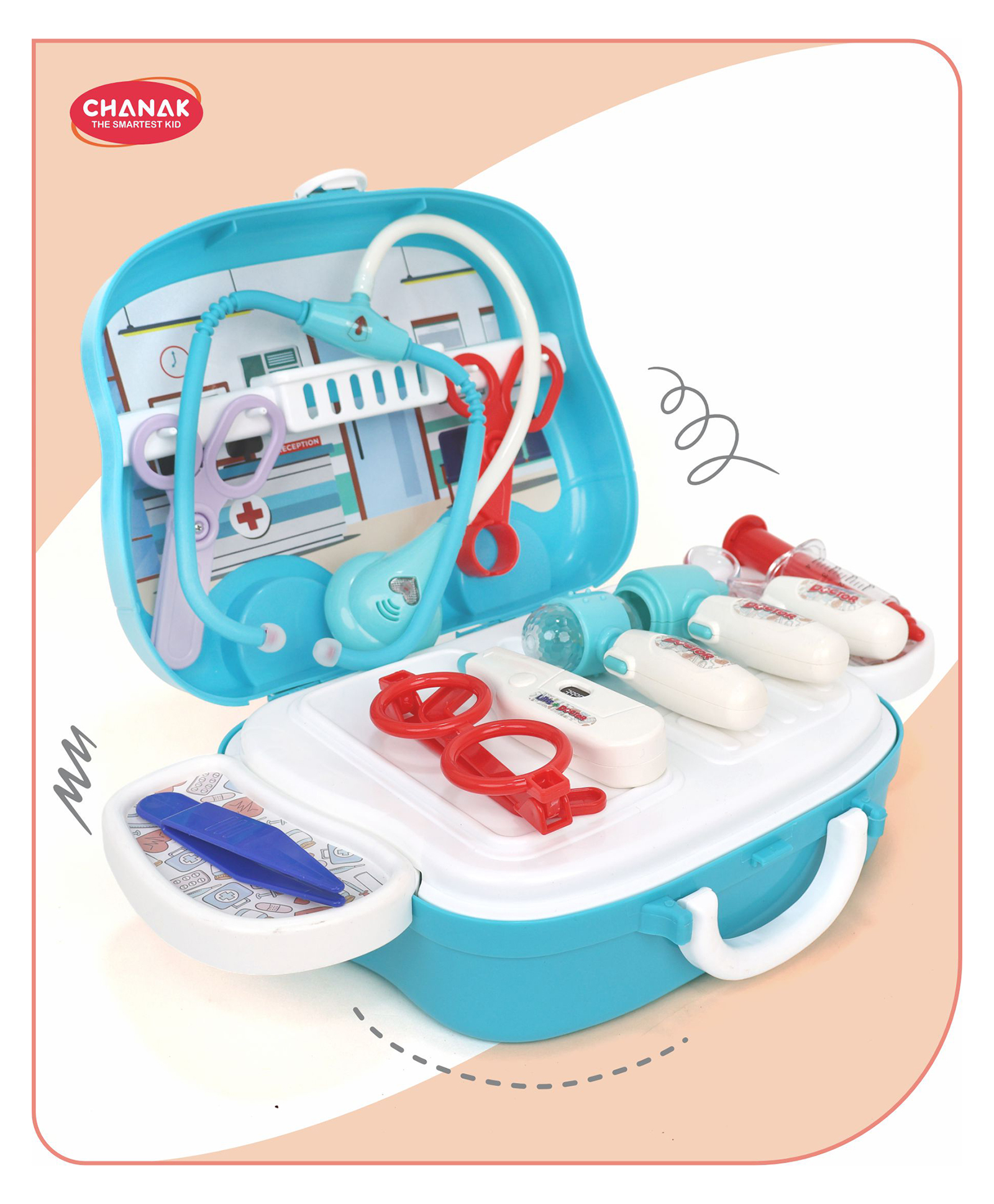 Aditi Toys Premium Doctor Set Suitcase For Kids, Doctor Set With Led Light Instruments, Pretend Play Doctor Set Suitcase For Kids Above 3 Years, 10 Piece Doctor Kit For Boys & Girls, Bis Approved-picture-15