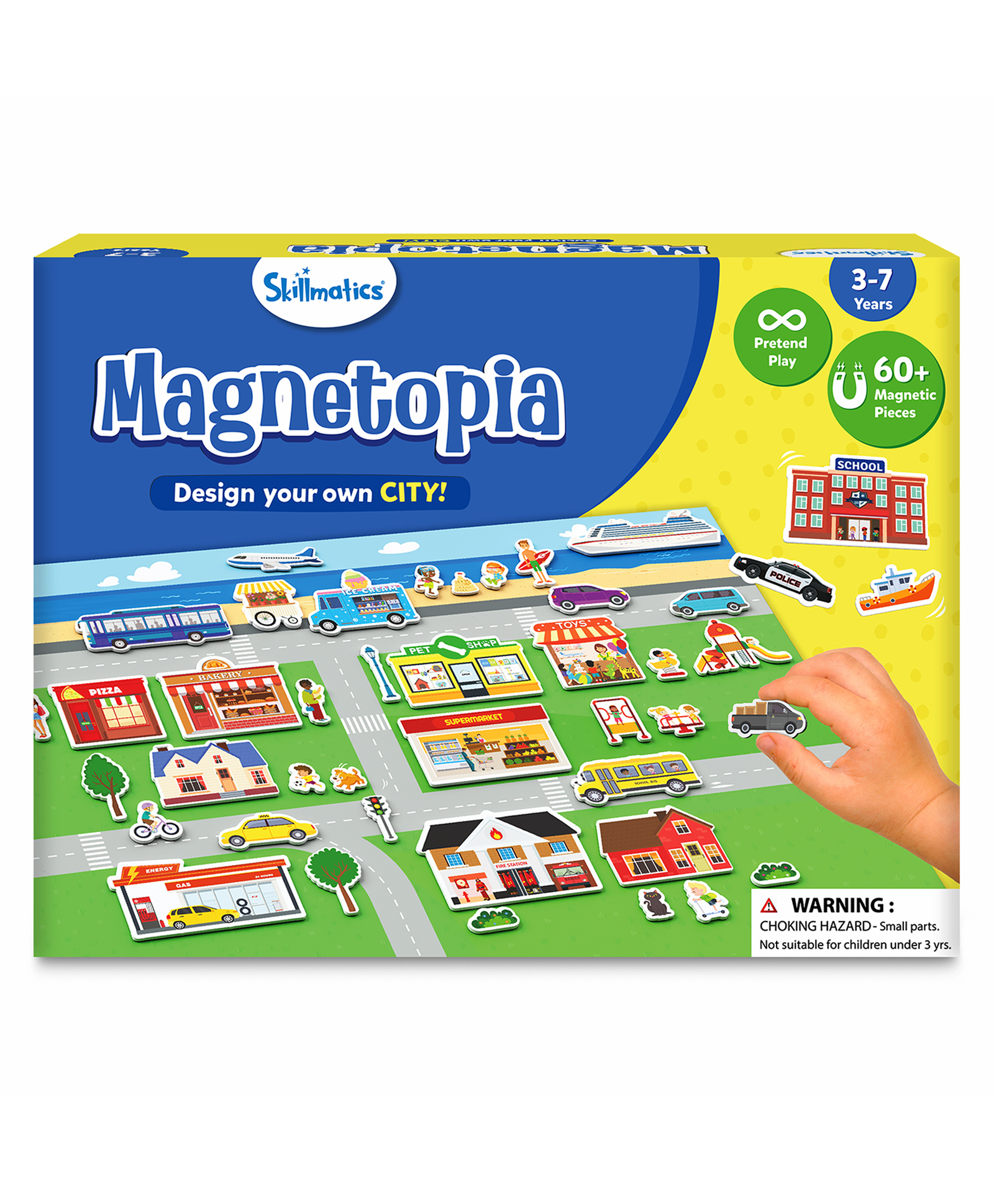 Skillmatics Creative Toy Magnetopia Design Your City Interactive Pretend Play Set for Kids Toddlers 60 Magnetic Pieces Preschool Learning Game Gifts for Boys and Girls Ages 3 to 7-picture-37