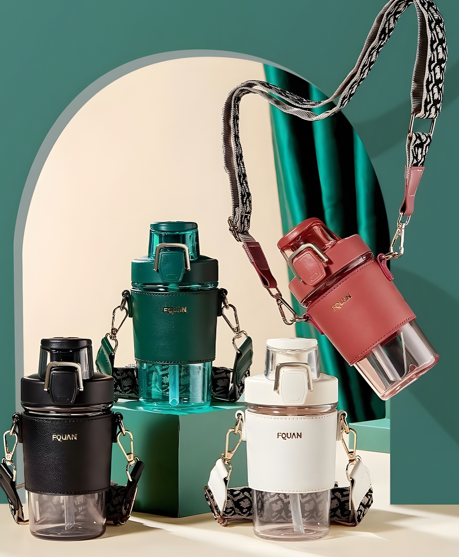 YAMAMA Unique Design Fquan Water Bottle BPA Free Drinking Bottle for Kids And Adults 500 ml  Color May Vary-image-18