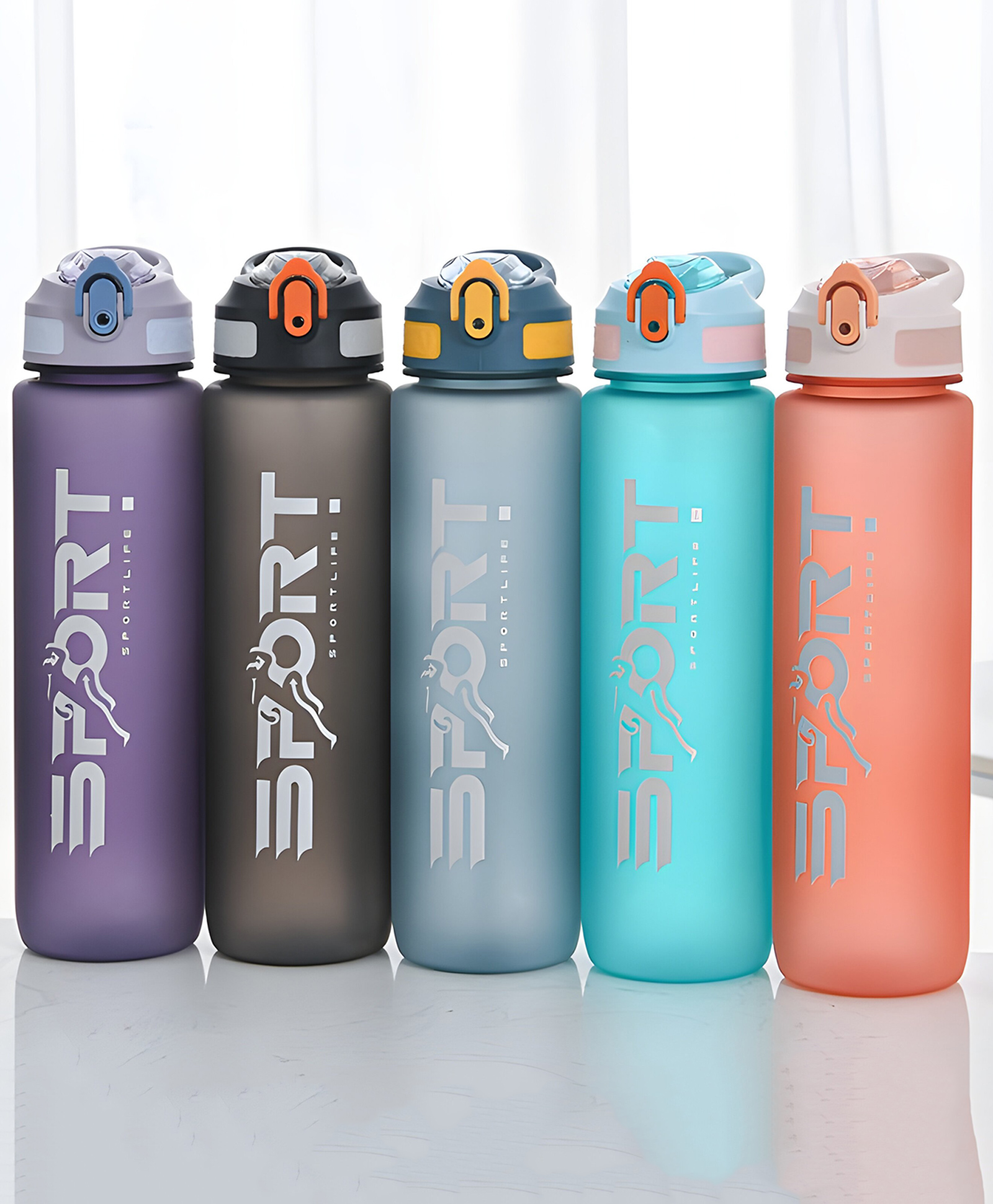 YAMAMA Sports Water Bottle BPA Free Drinking Bottle for Kids And Adults 1000 ml  Color May Vary-image-34