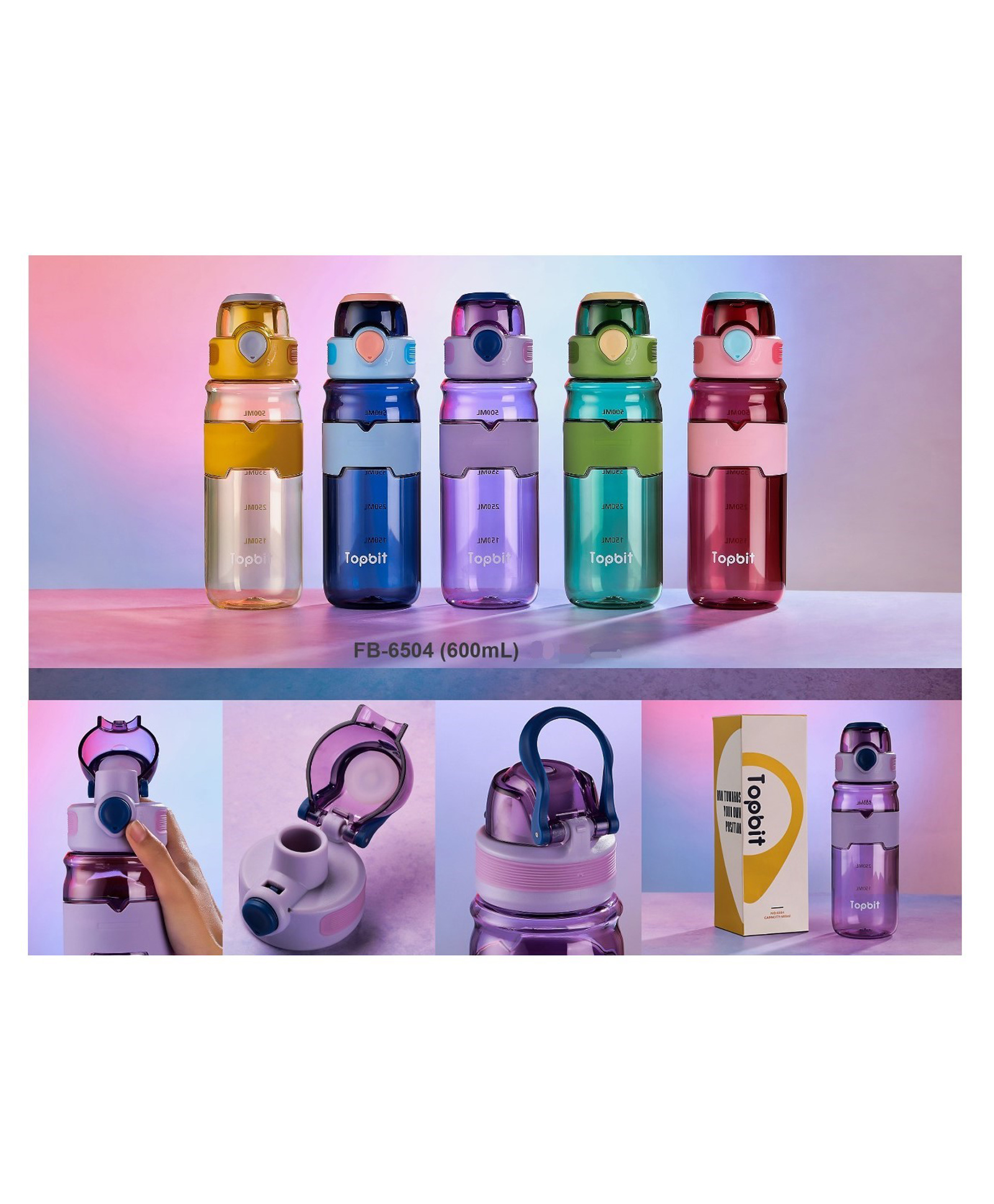 YAMAMA Tritan Water Bottle BPA Free Drinking Bottle for Kids And Adults 650 ml  Color May Vary-image-33