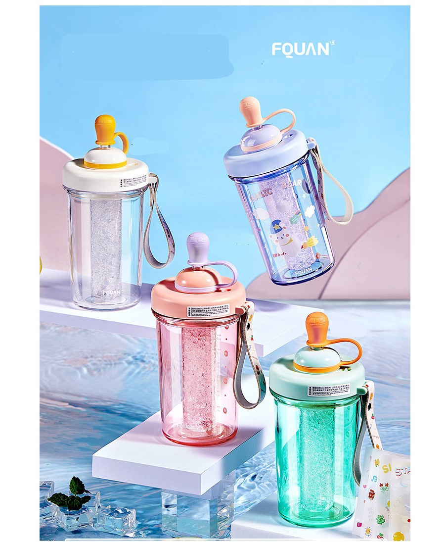 YAMAMA Tumbler Bottle with Cooling Ice Stick BPA Free Drinking Bottle for Kids And Adults  500 ML  Color May Vary-image-27