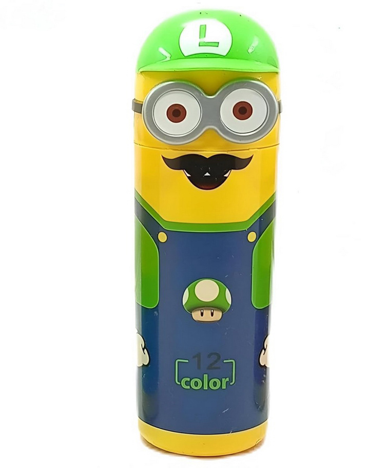SCHOOLISH Minion Pencil Box Having Sketch Color Pen Stationary Kit - 12 Pens - Birthday Party Return Gift for Kids  - PACK OF 1 - COLOR MAY VARY-image-20
