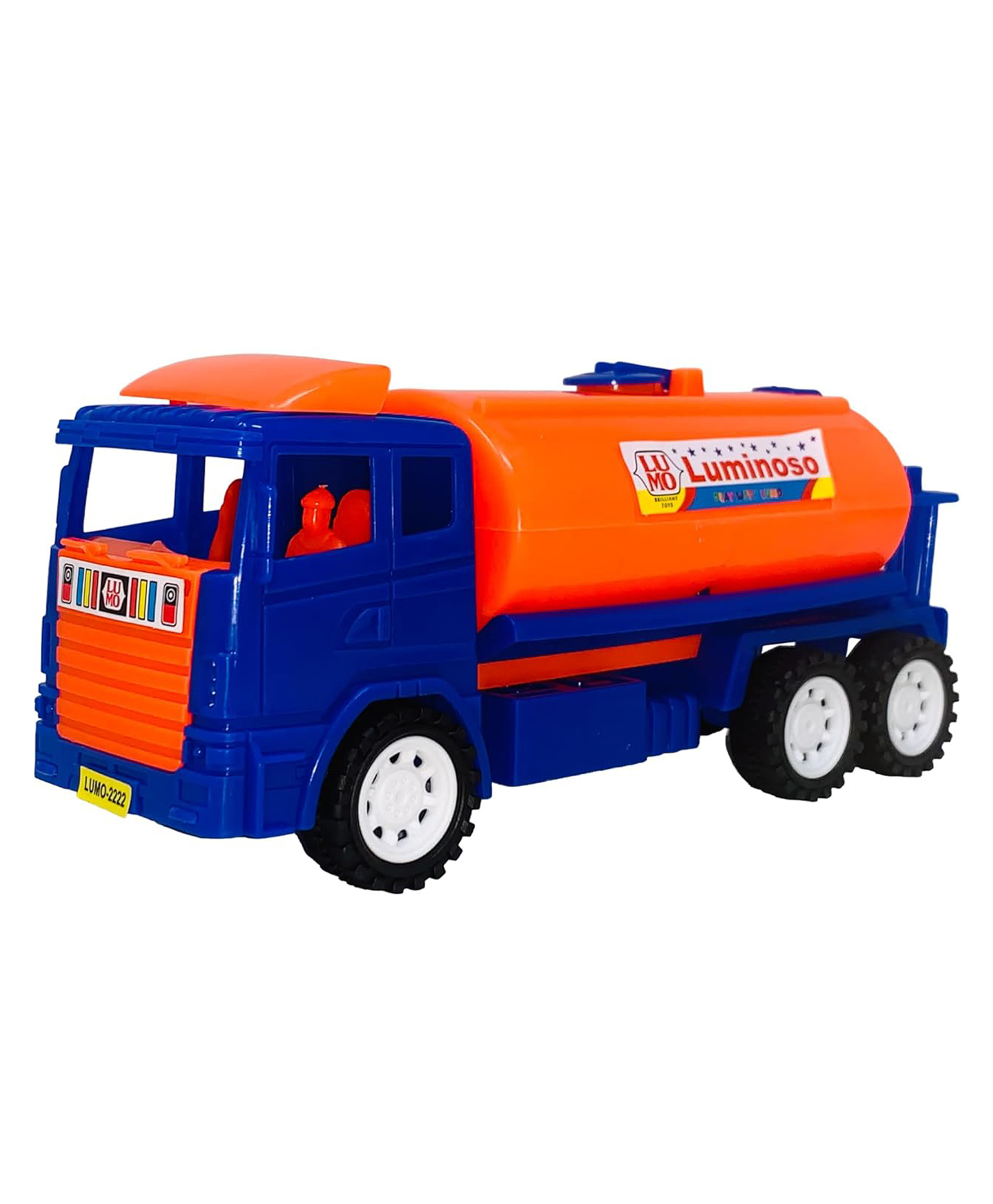 Sanjary Heavy Duty 6 Wheels Oil Tanker Truck Toy for kids -Color May Vary-image-8