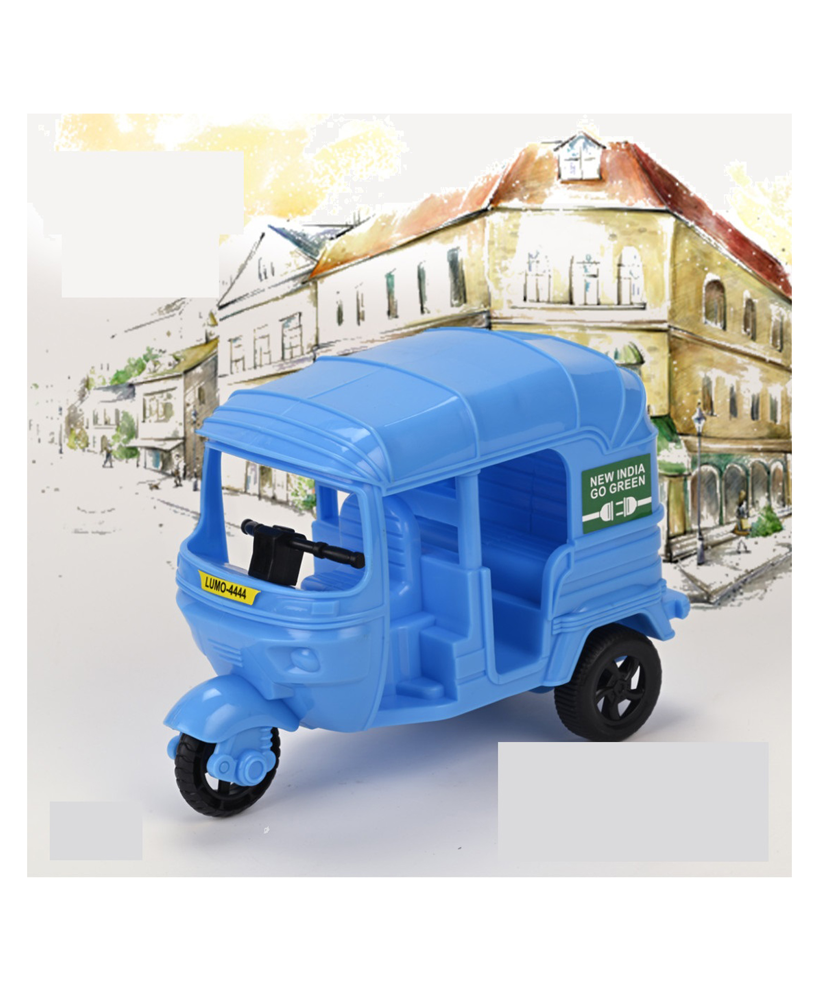 Sanjary Pull Back Mini Auto Rickshaw Toy for Kids -Color & Design May Vary-image-34
