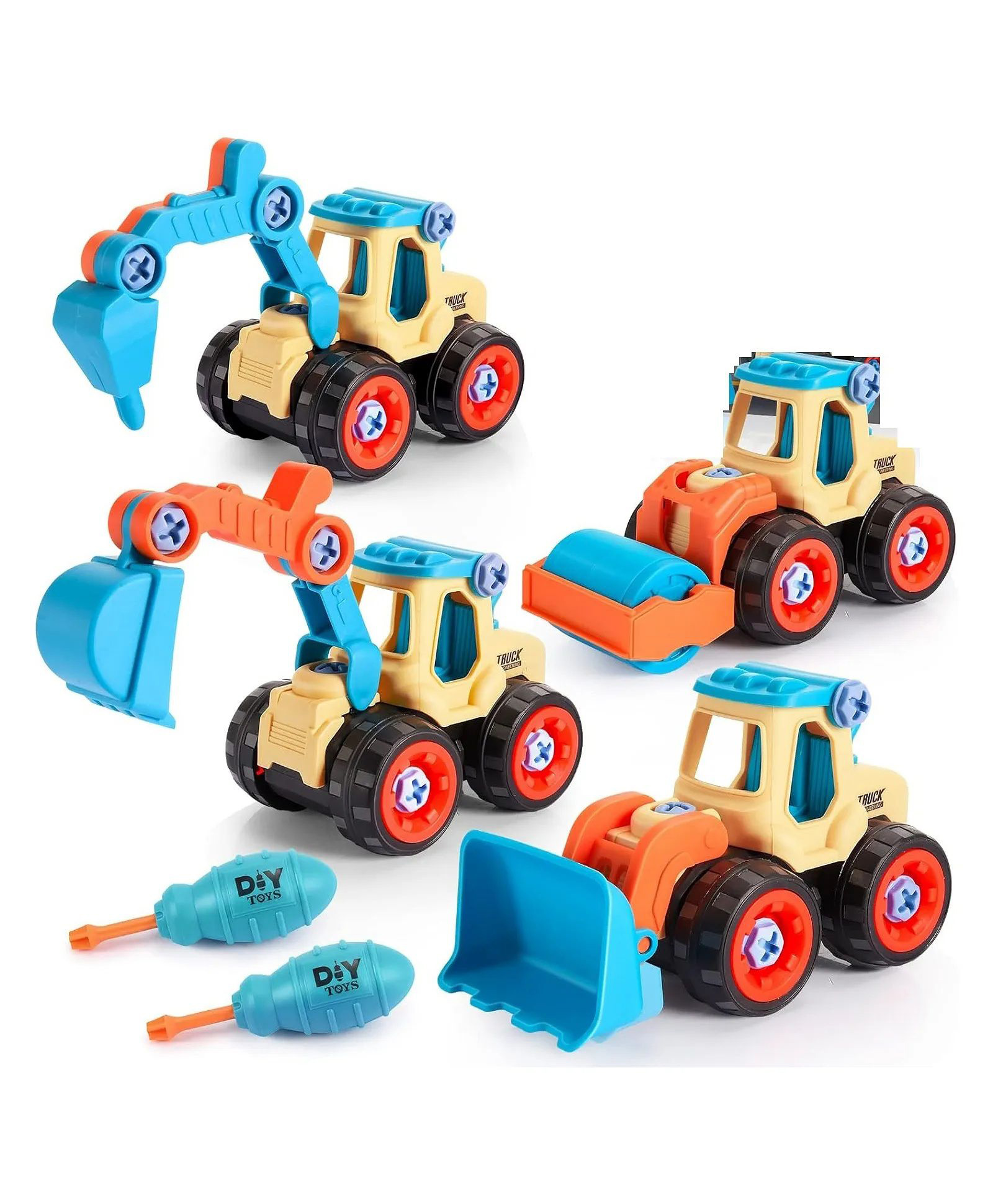 Sanjary pc Removable & Assembly Construction Truck Toys for Kids with 1 Screwdriver (Color May Vary)-picture-1