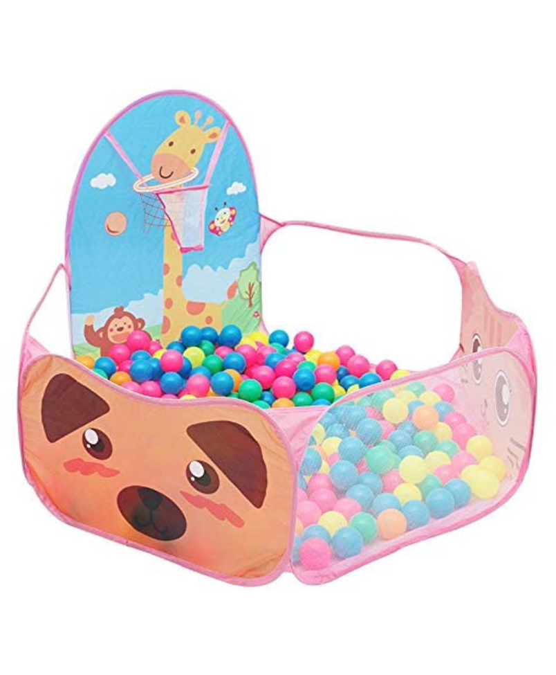 BabyGo Kids Activity Giraffe Ball Pool for Kids Play Tent House (without ball) - Pink-picture-36