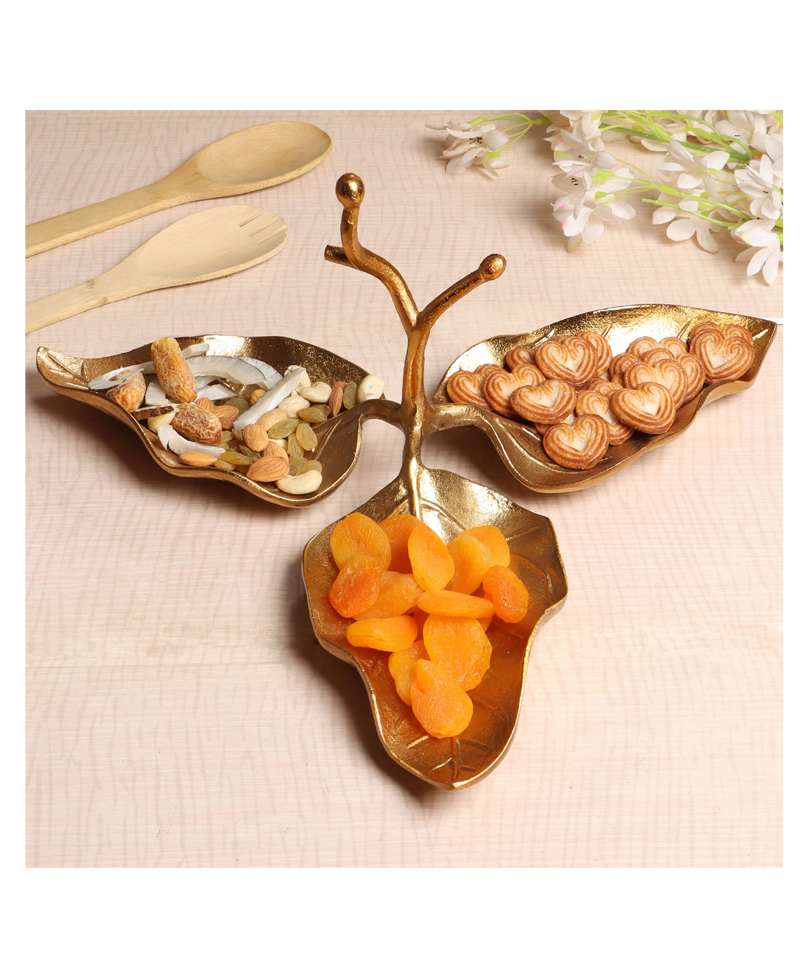 De Maison Decor 3 Leaf Decorative Tray/ Platter-picture-15