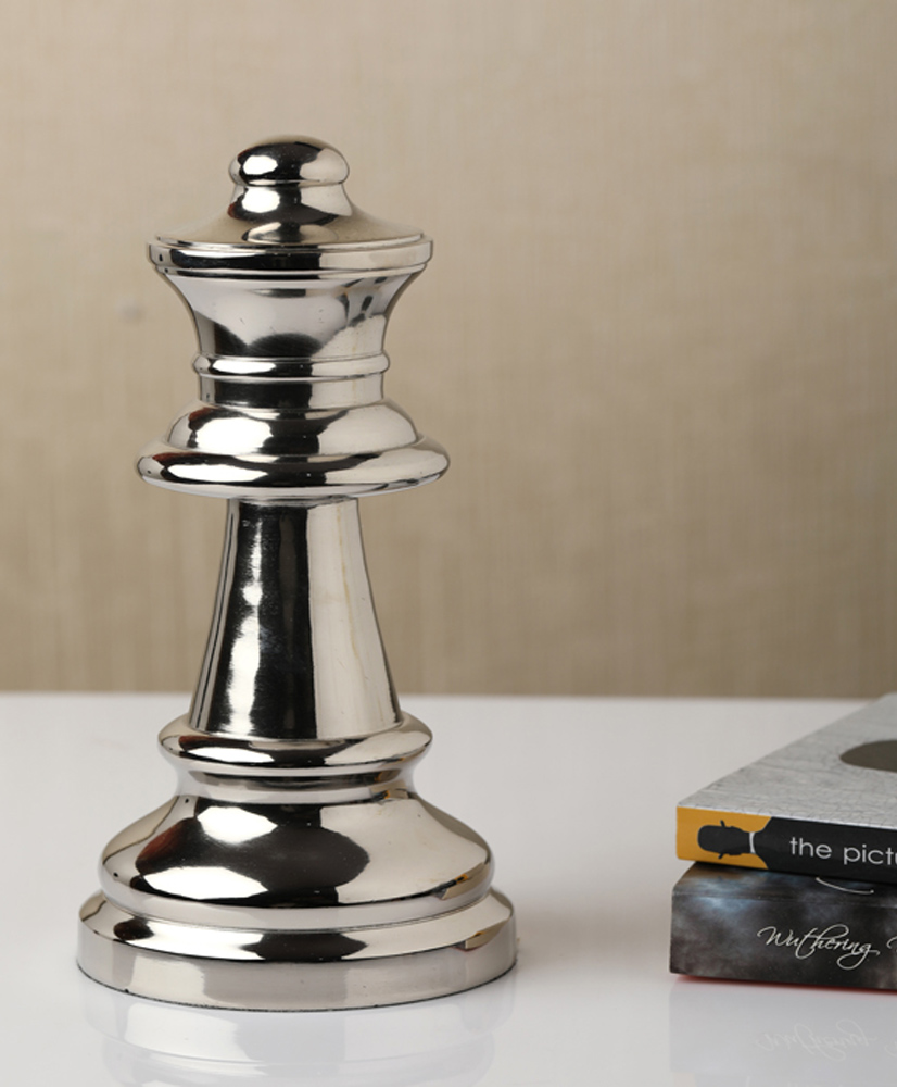 De Maison Decor Decorative  chess queen nickel large-image-0