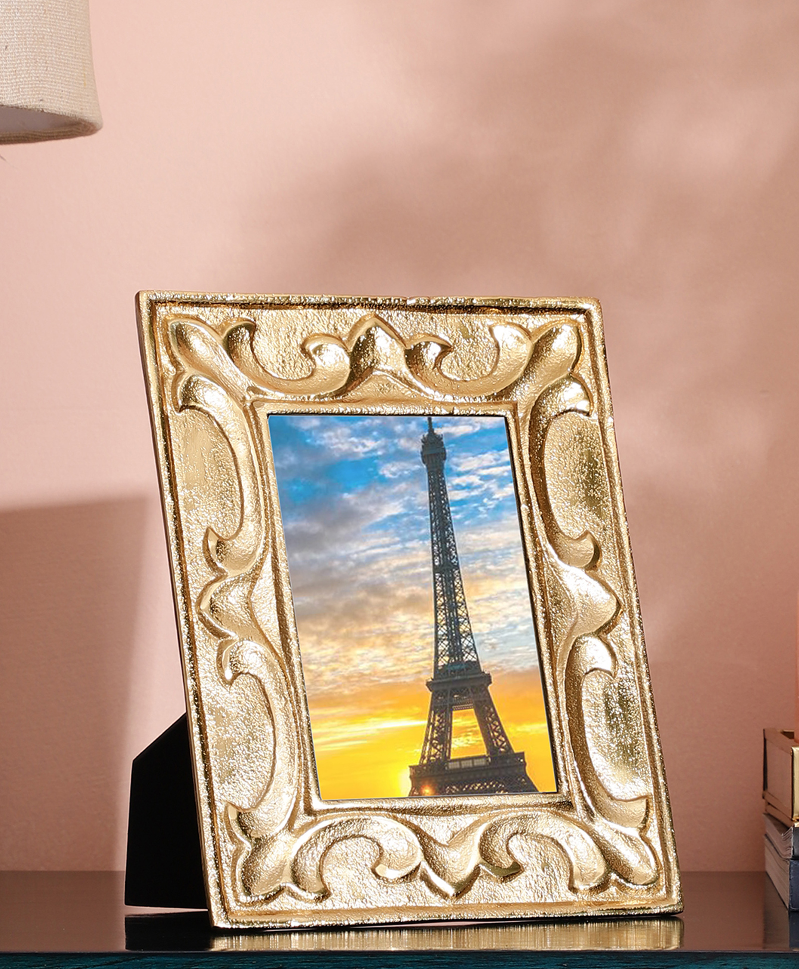 De Maison Decor Leaf Pattern Photo Frame Gold Small Size-picture-27