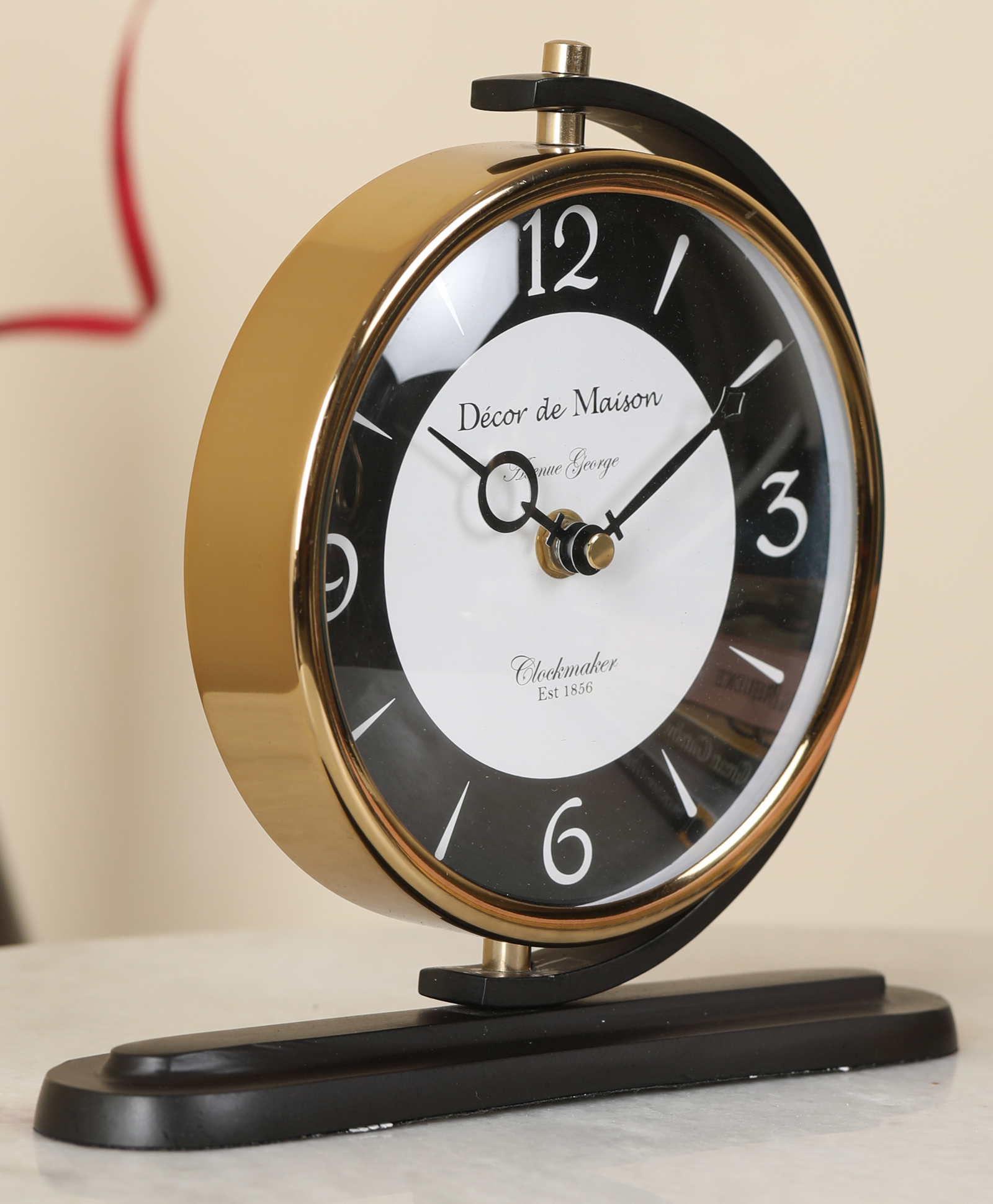 De Maison Decor Aleksi Table clock Black-picture-26