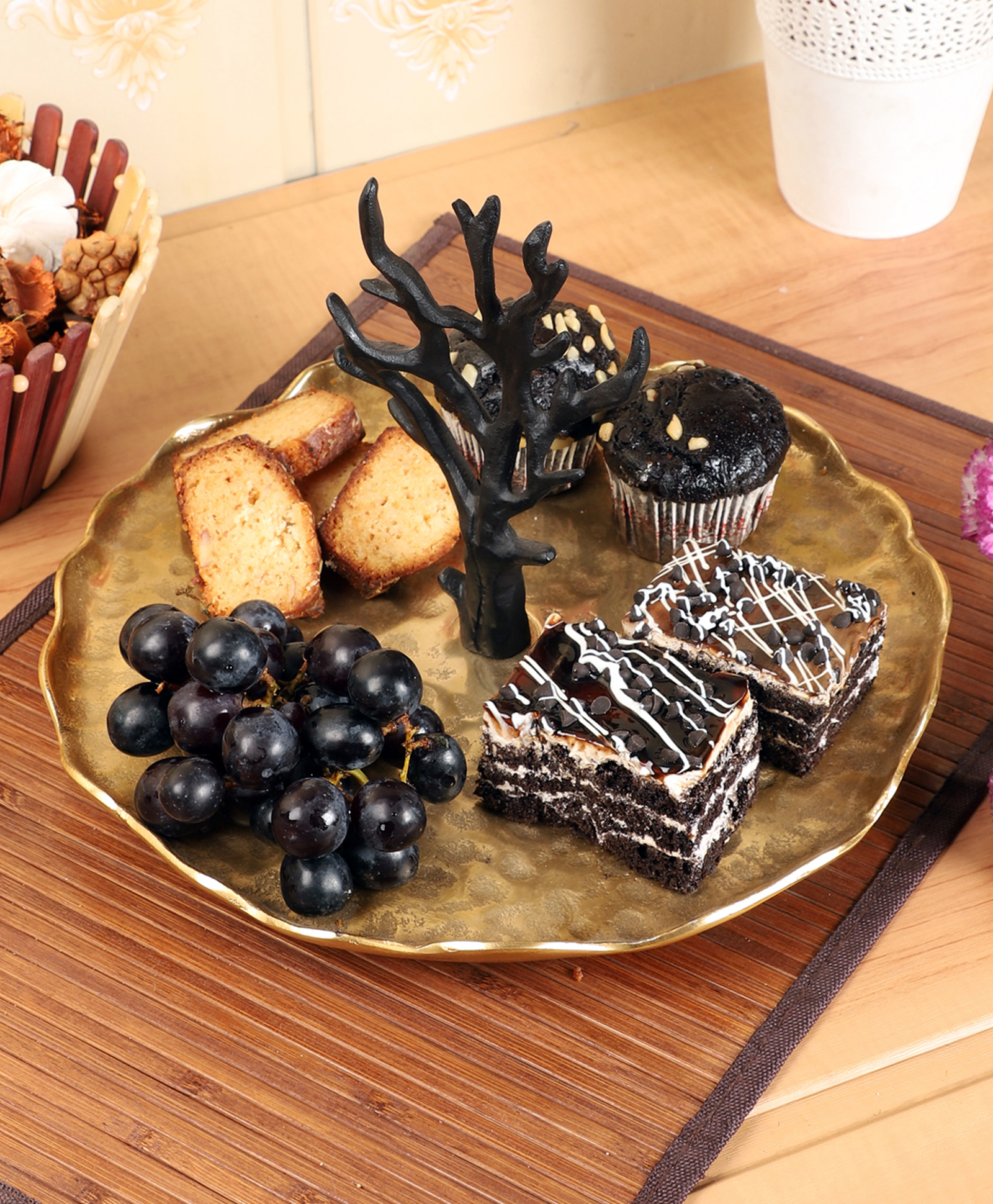 De Maison Decor 3 Leaf Decorative Tray/ Platter-picture-10