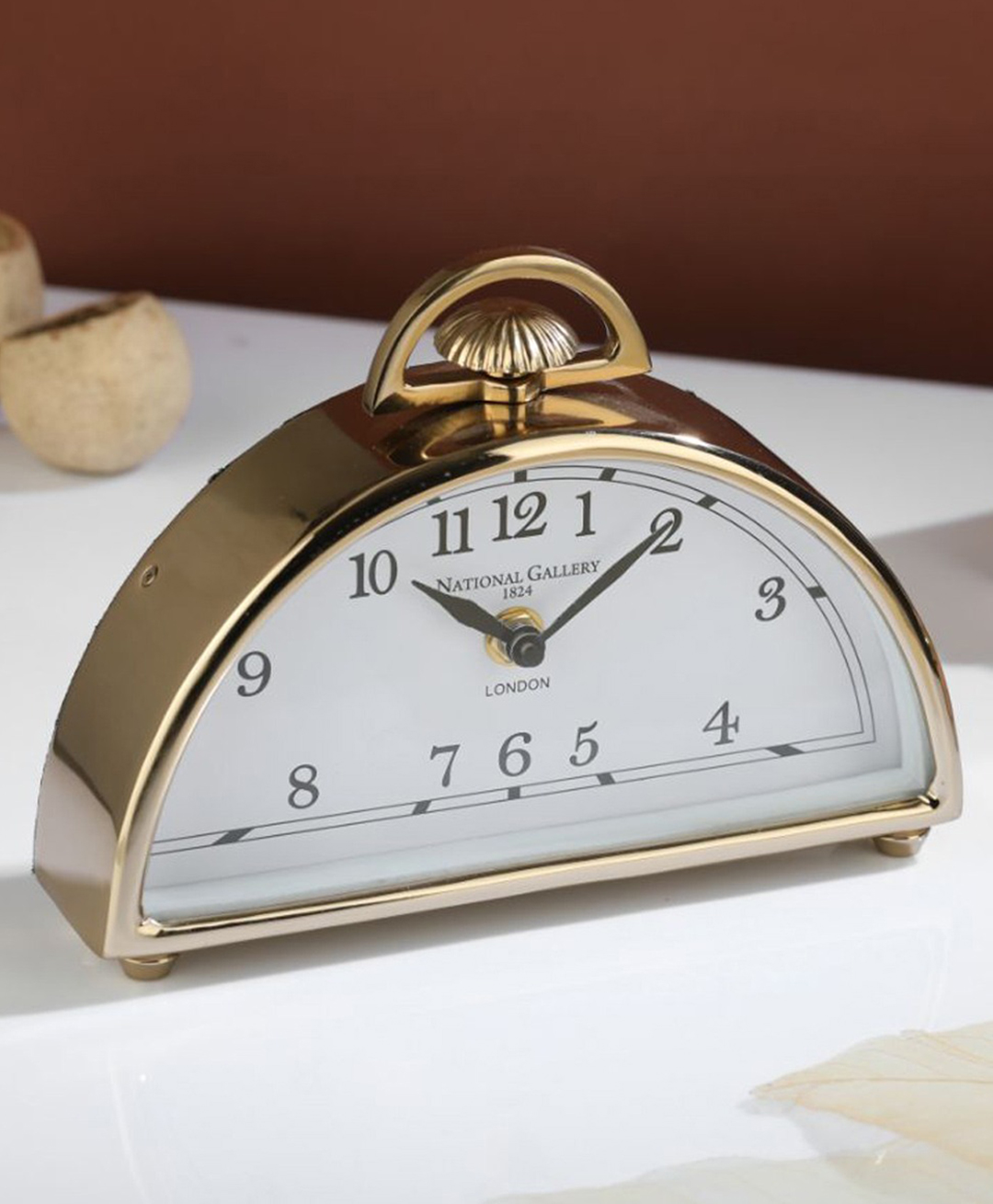De Maison Decor Luna Desk Clock in Gold-image-34