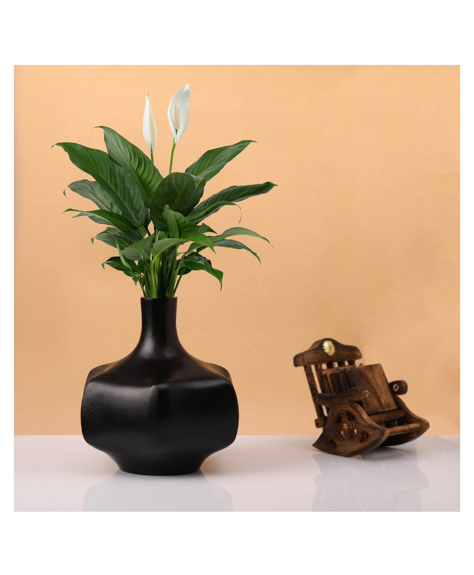 De Maison Decor Verdant Metal Black Vase-picture-14