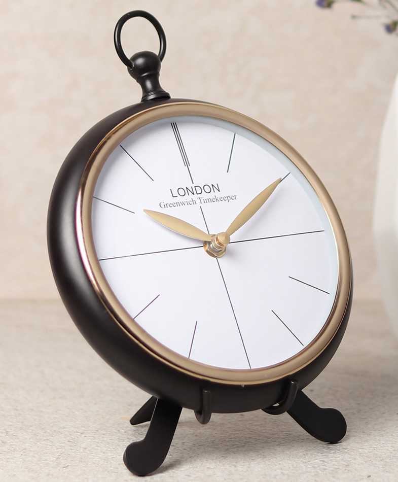 De Maison Decor Regal Standpoint Table Clock Black-picture-33