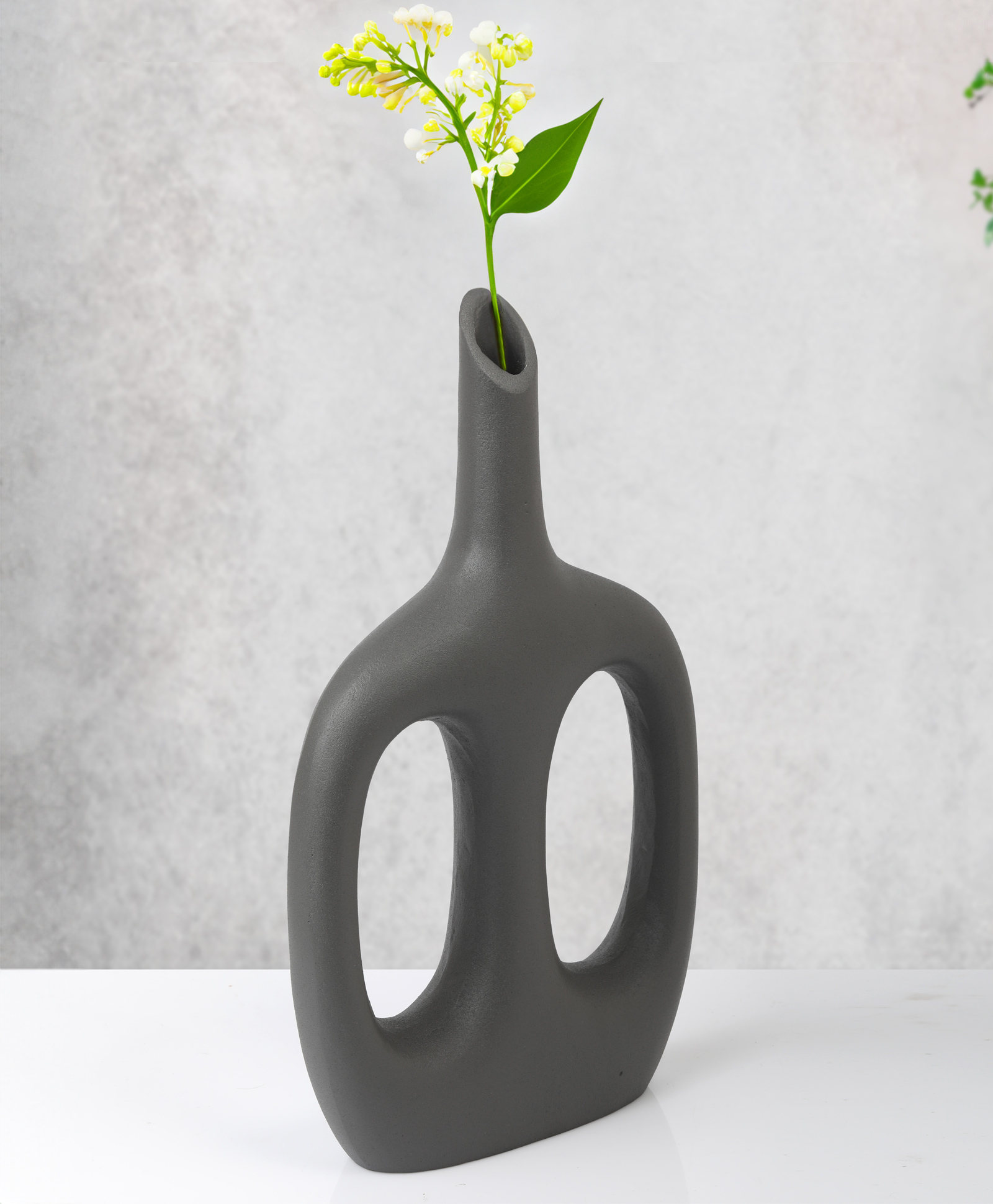 De Maison Decor Otilia Grey Textured Vase-picture-27
