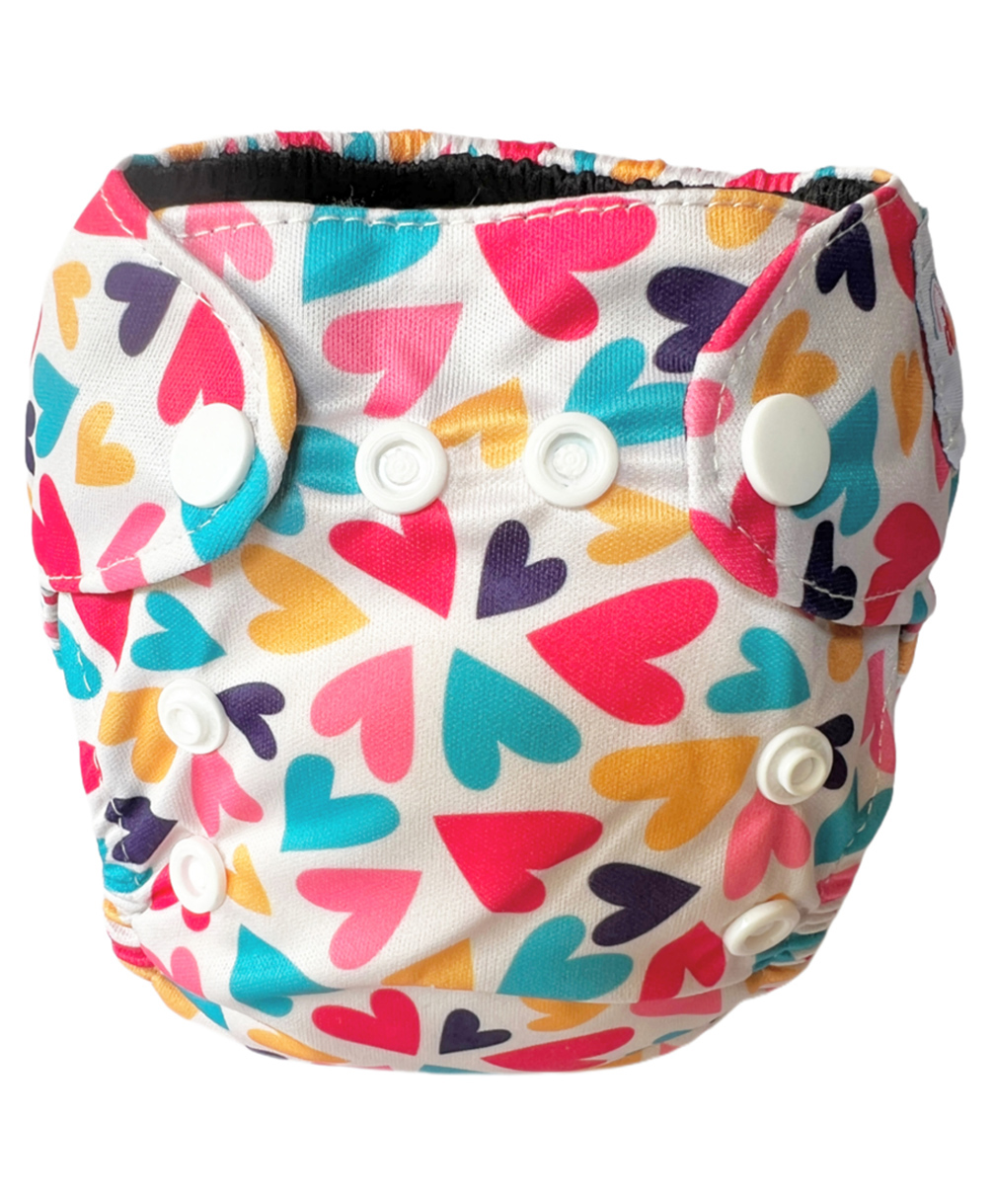 Dumbledo Newborn All-in-One Leak Proof Reusable Cloth Diaper Pack of 1 - White-picture-14