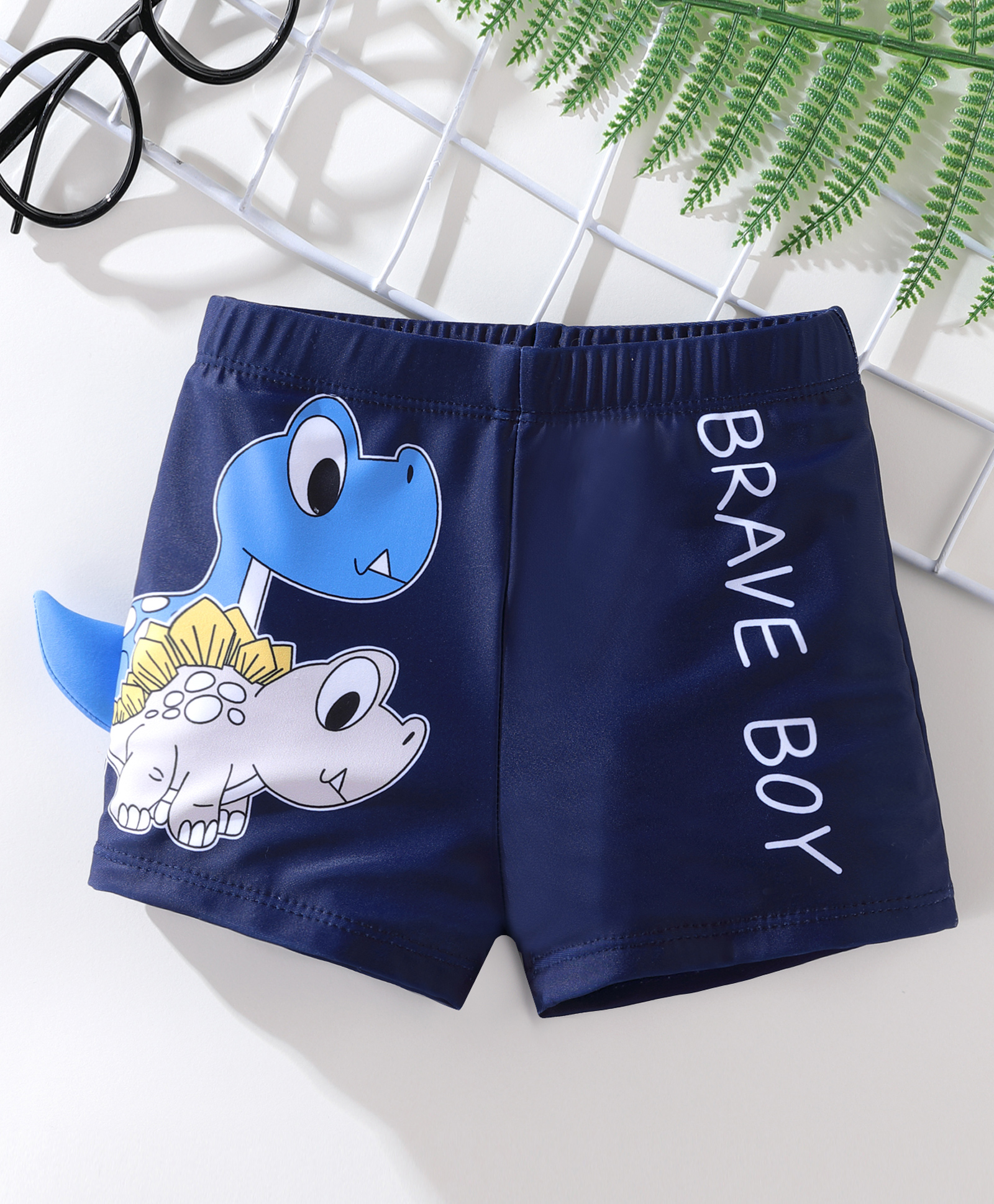 Kookie Kids Swimming Trunks  With Dino Print - Navy-image-15