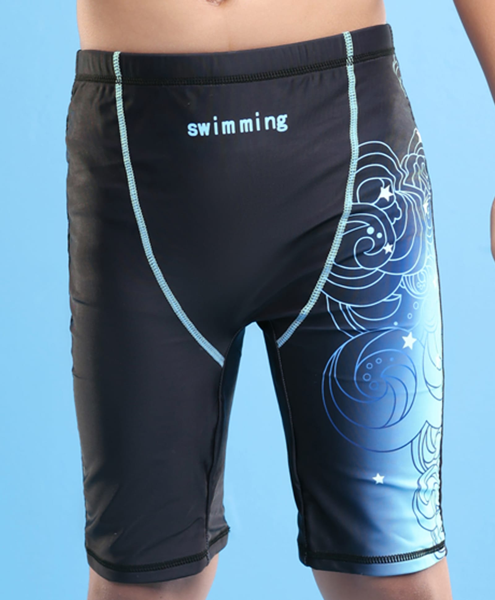 Pine Active Swimming Trunk with Star & Text Print - Blue-image-9